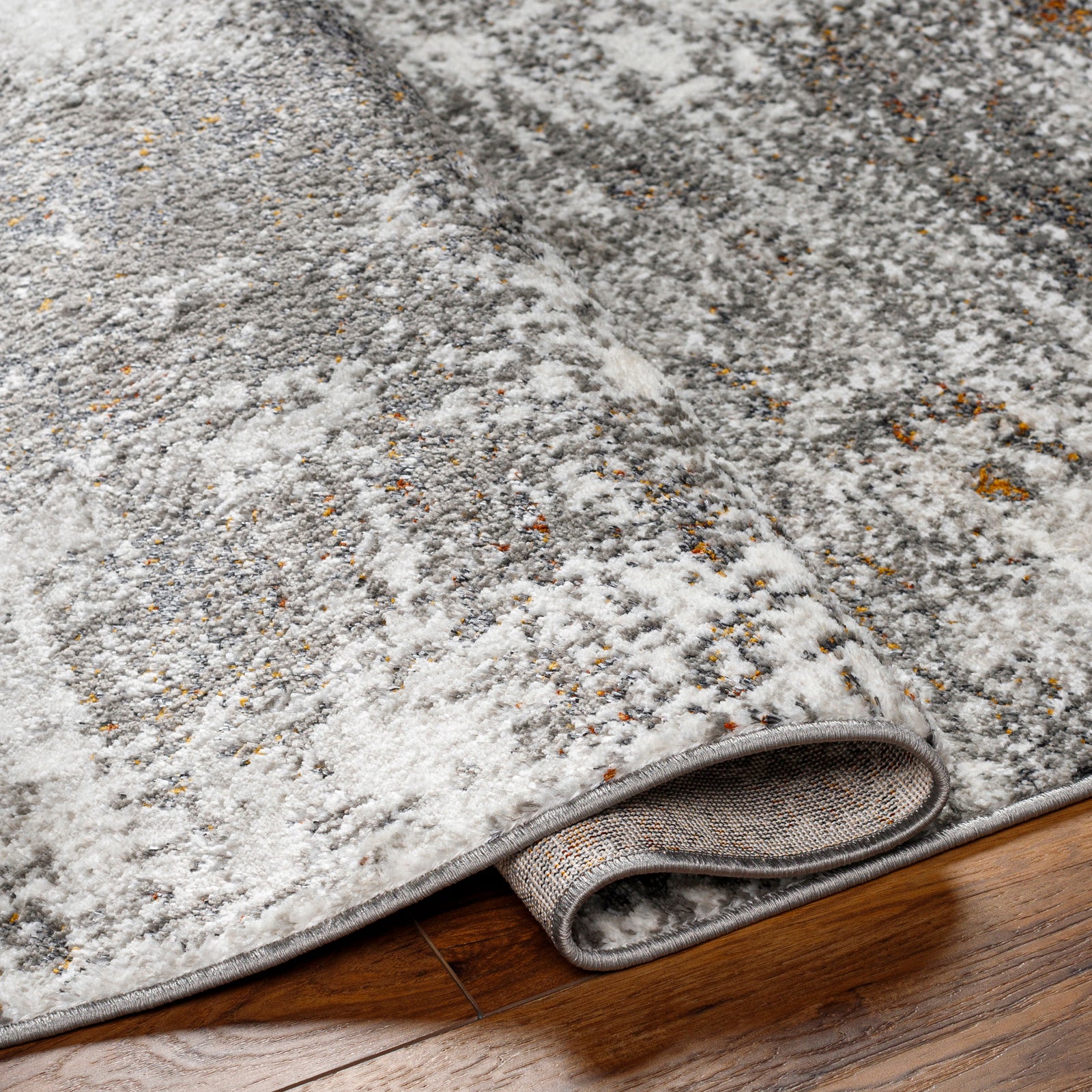 MAYLENE Abstract Modern Marble Charcoal Area Rug