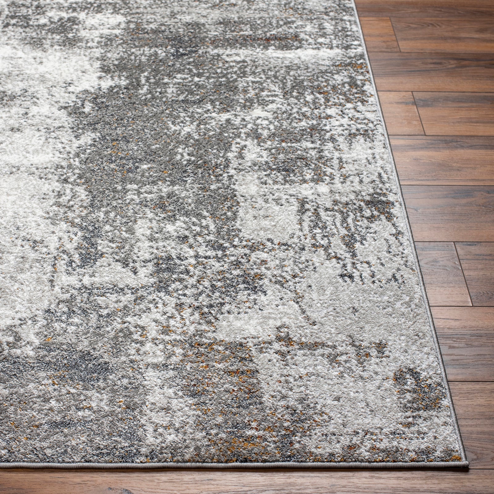MAYLENE Abstract Modern Marble Charcoal Area Rug