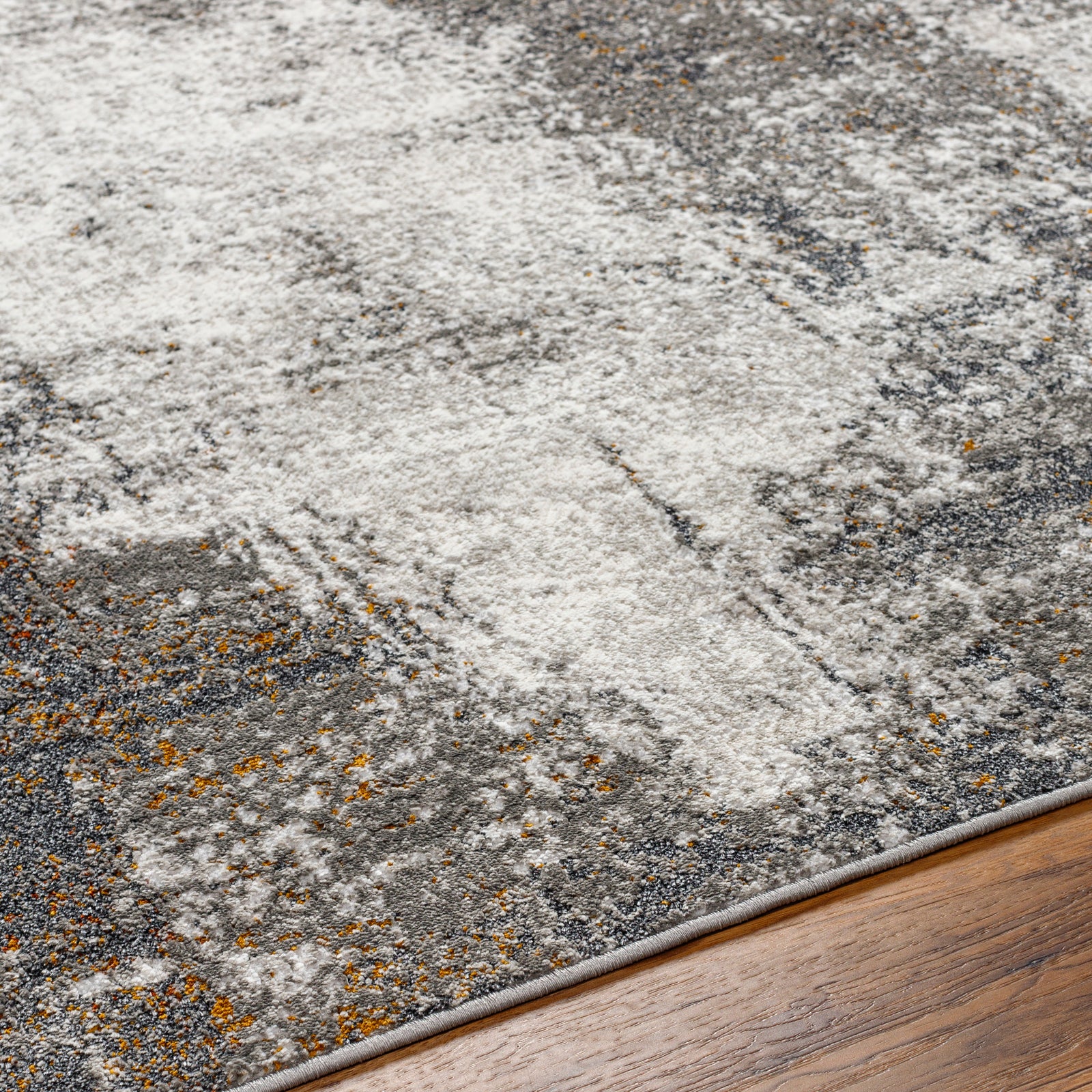 MAYLENE Abstract Modern Marble Charcoal Area Rug
