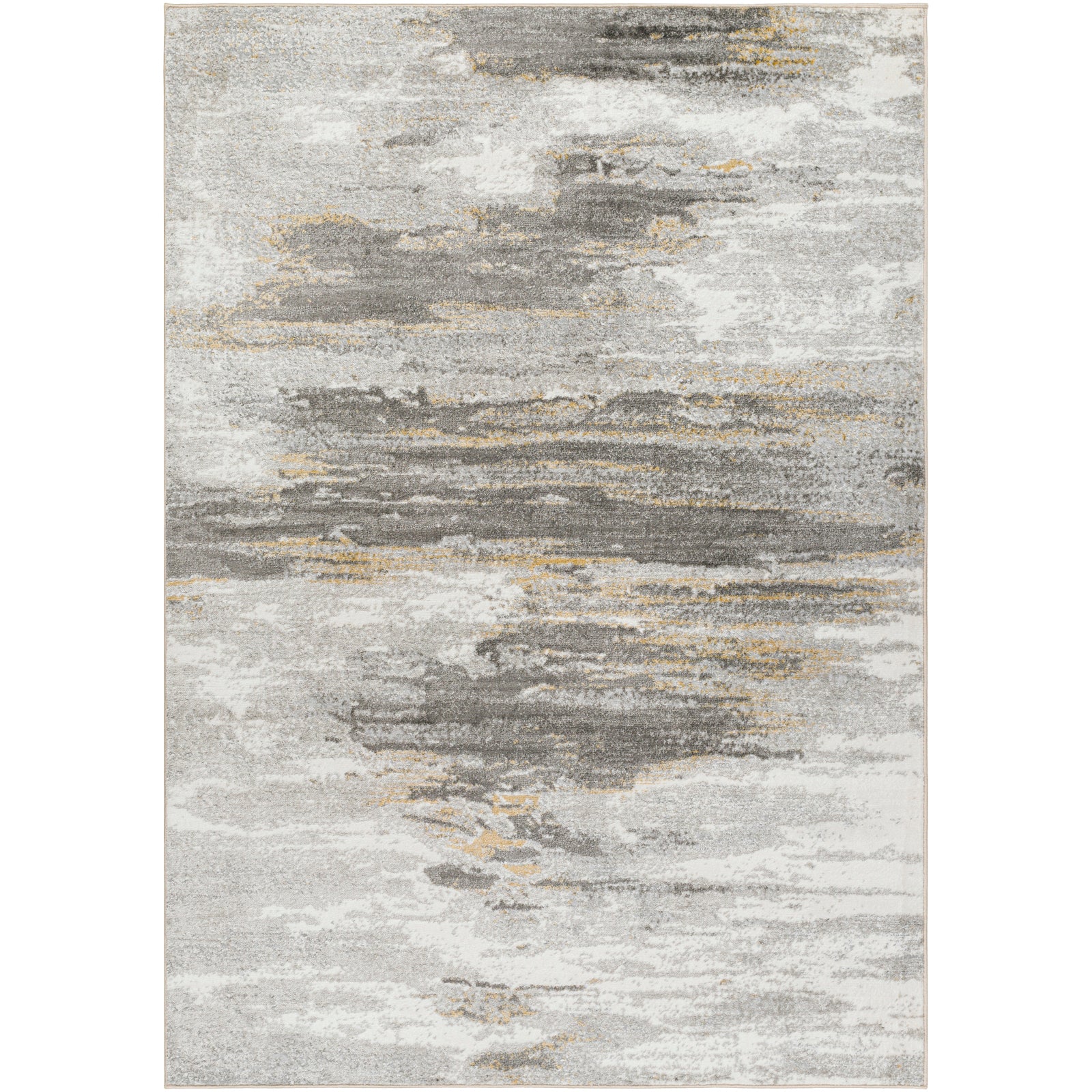 HILA Abstract Modern Marble Charcoal/Off-White Area Rug
