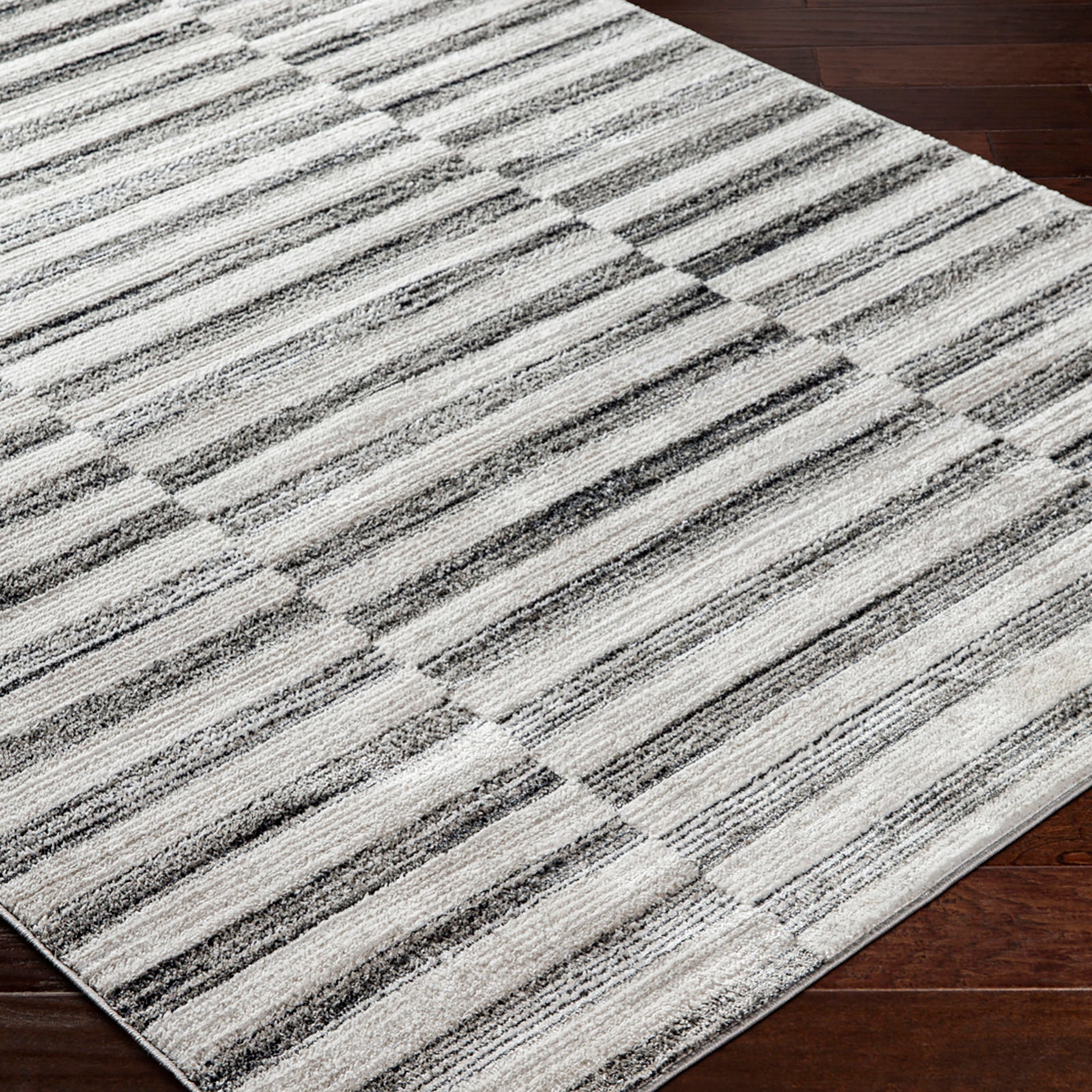 JONTHAN Scandi Modern Black Area Rug