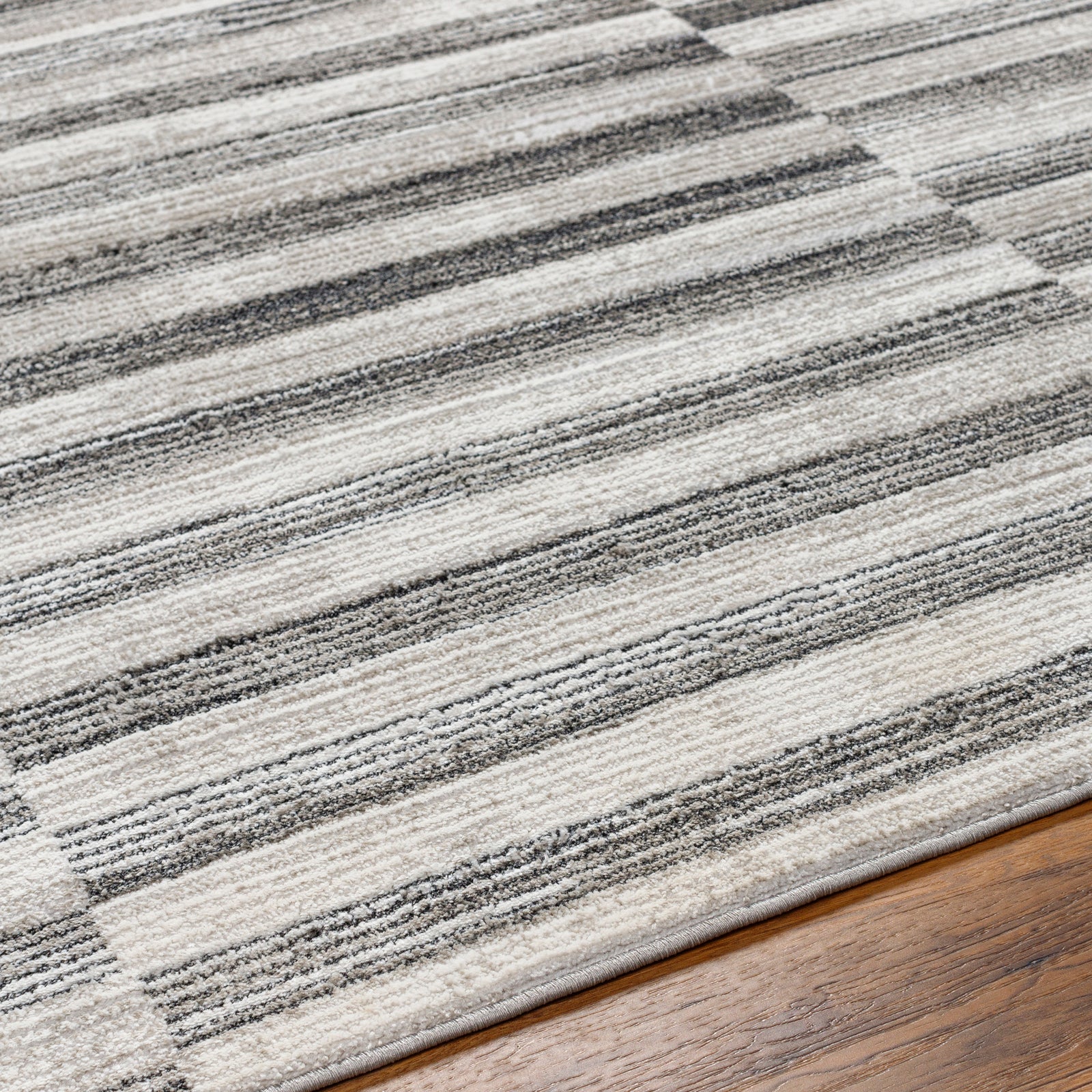 JONTHAN Scandi Modern Black Area Rug