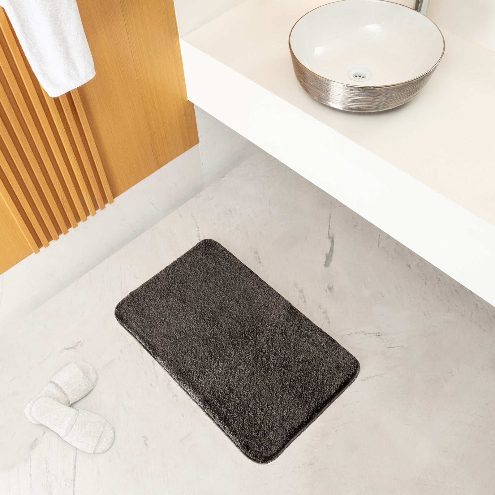 JUNE Machine Washable Anti-Slip Bathroom Area Rug