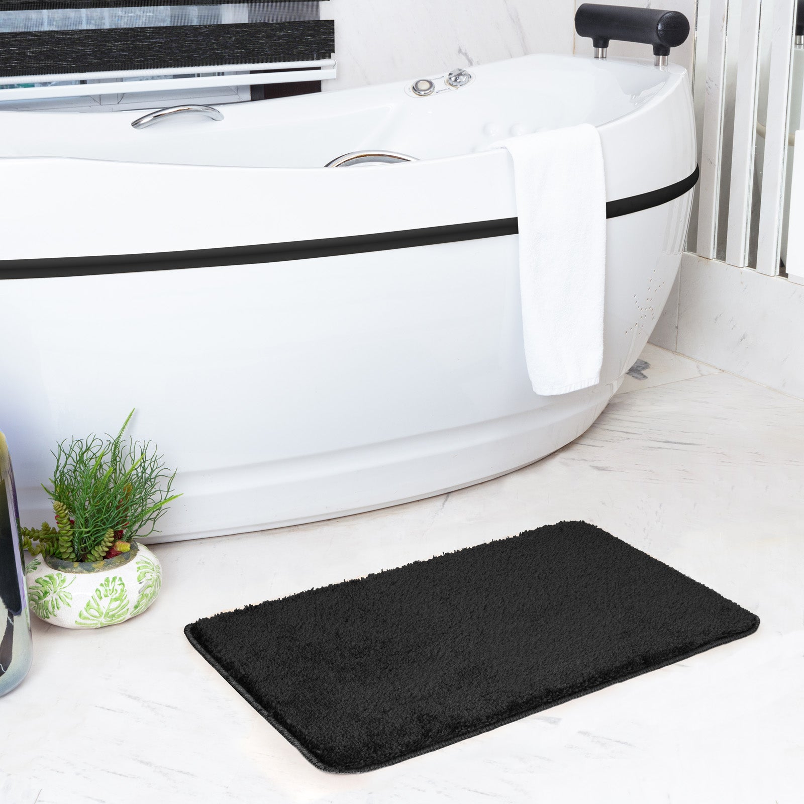 JUNE Machine Washable Anti-Slip Bathroom Area Rug