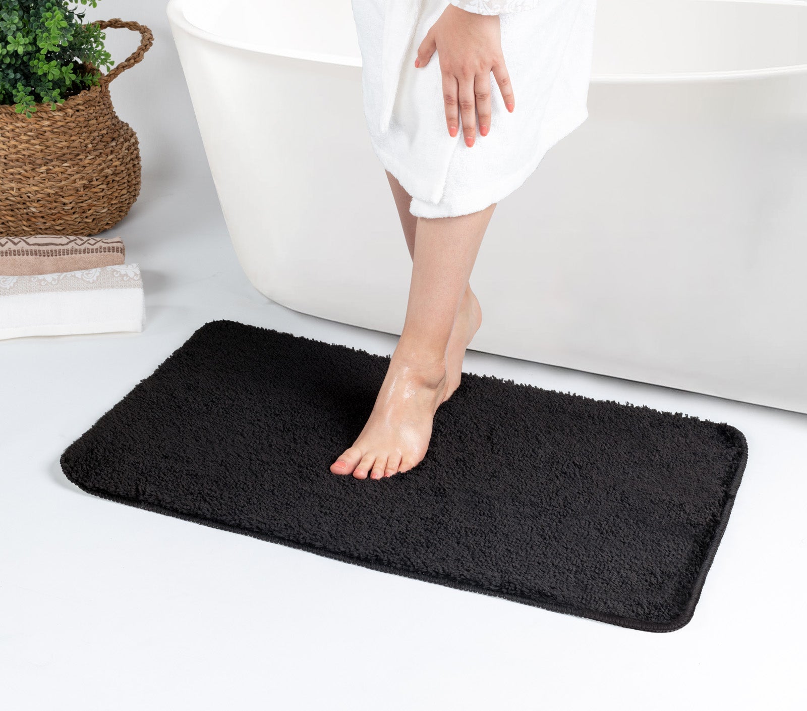 JUNE Machine Washable Anti-Slip Bathroom Area Rug