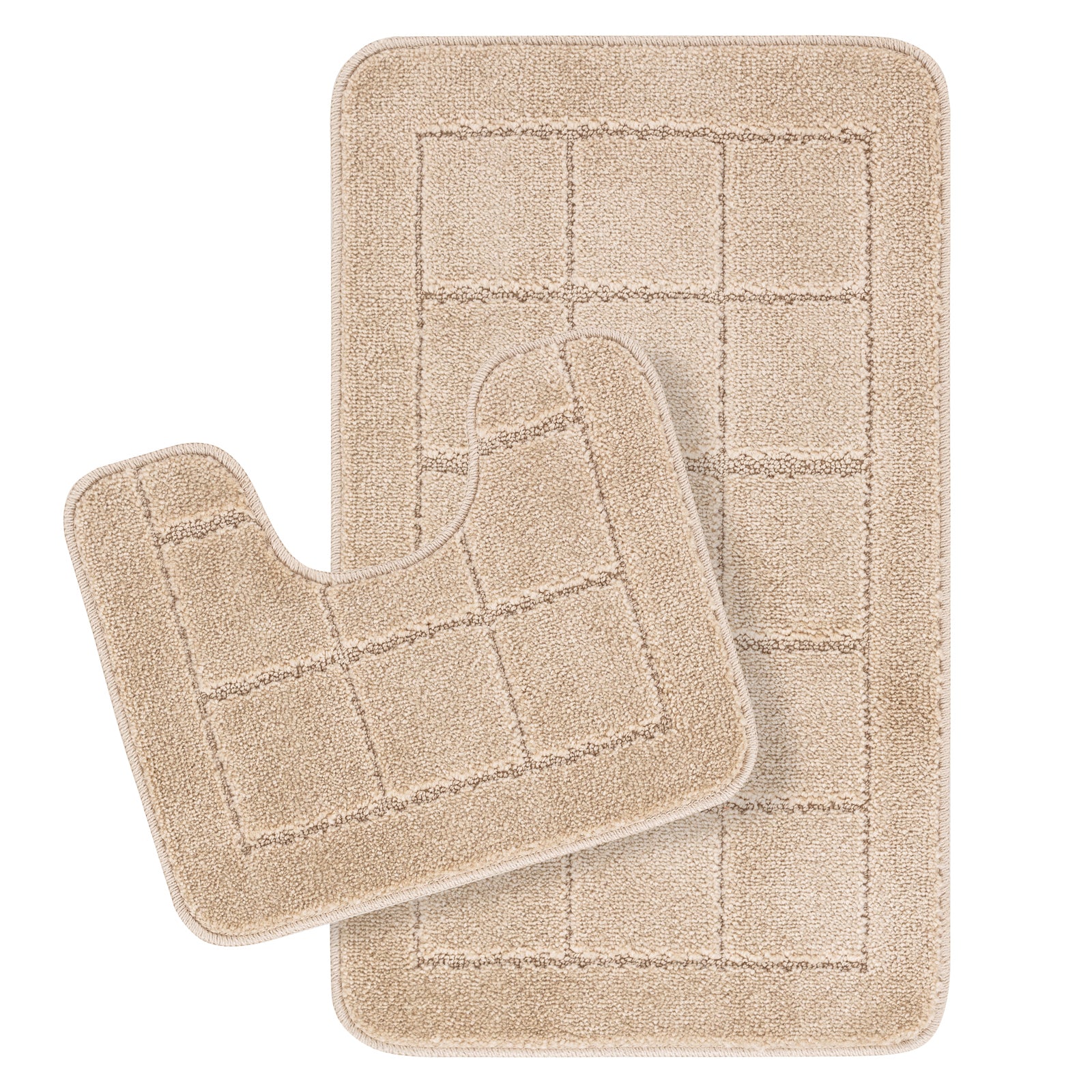 NOELLE 2 Machine Washable Anti-Slip Bathroom Area Rugs