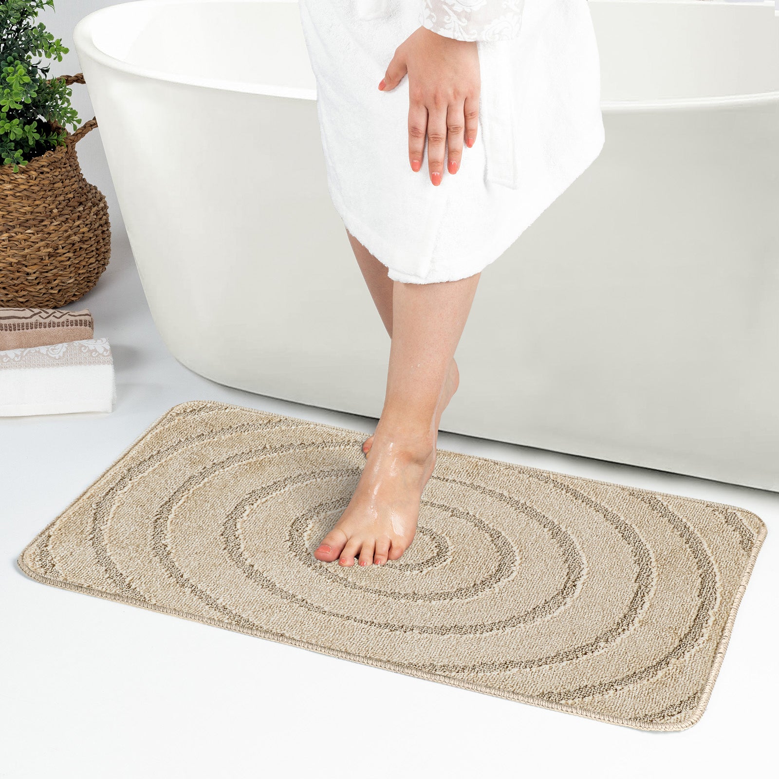 APRIL 2 Machine Washable Anti-Slip Bathroom Area Rugs