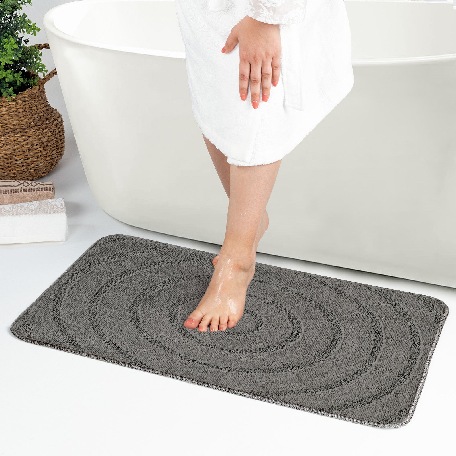 APRIL 2 Machine Washable Anti-Slip Bathroom Area Rugs