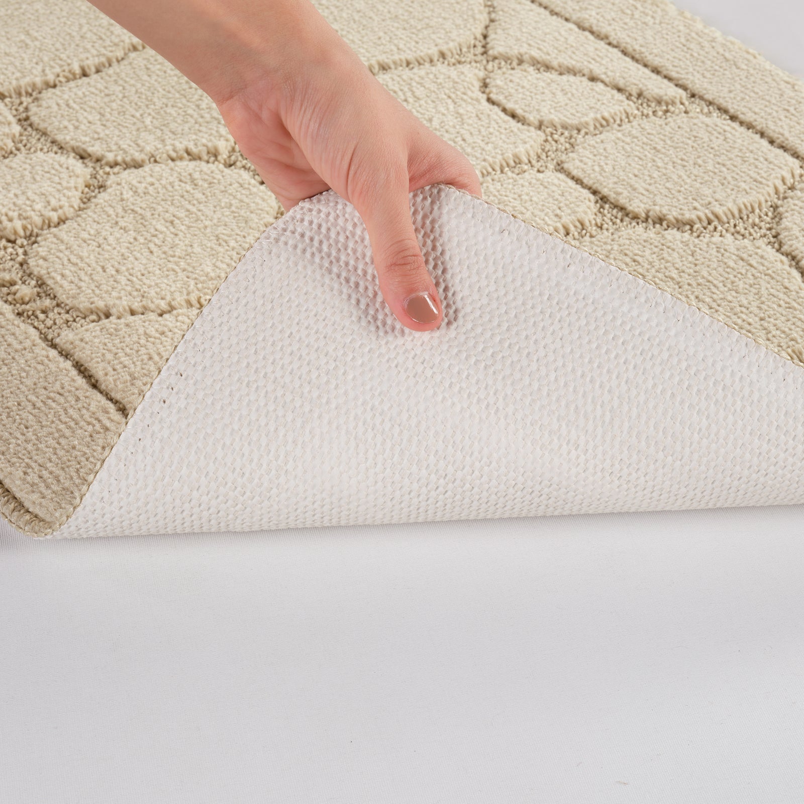 OLIVE 2 Machine Washable Anti-Slip Bathroom Area Rugs