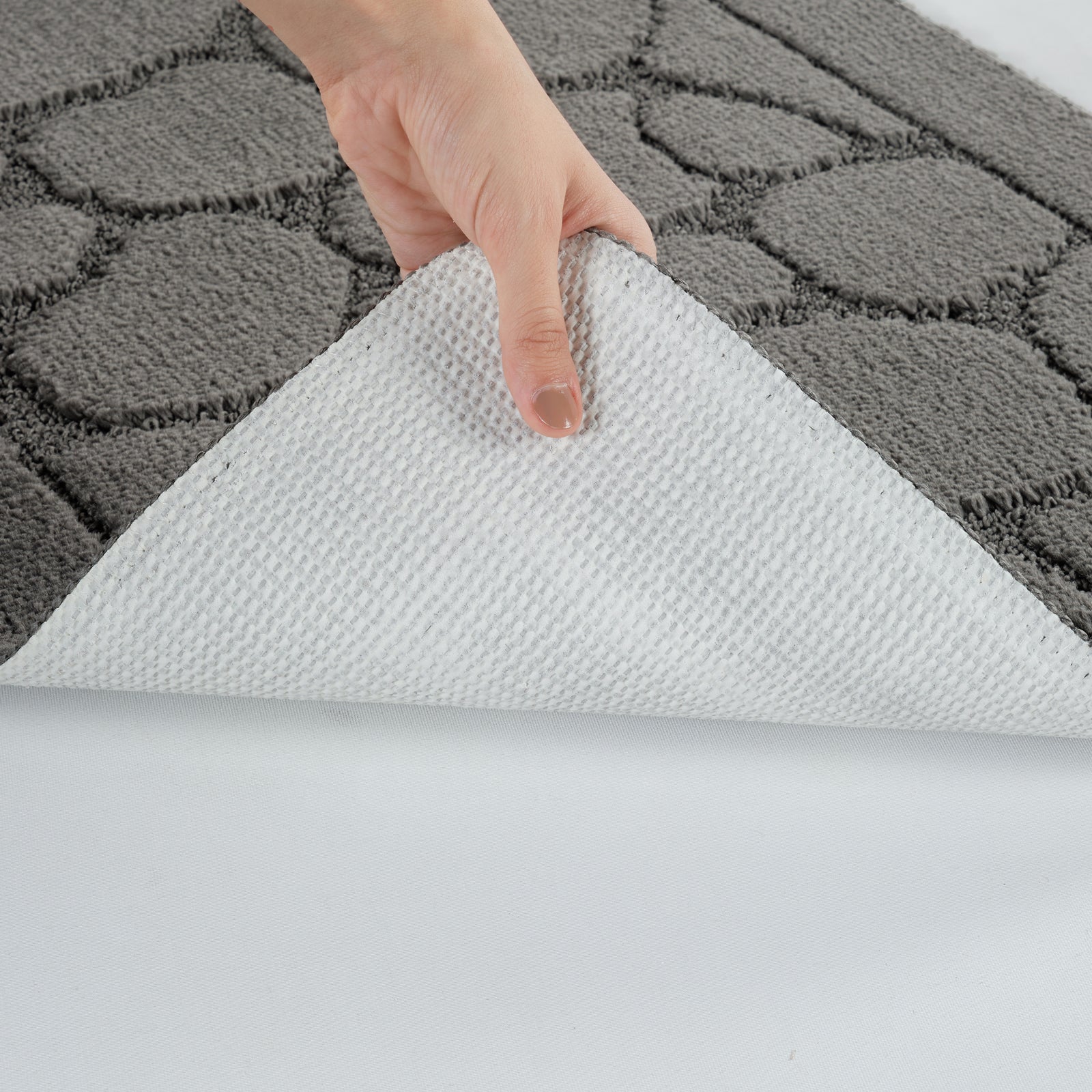 OLIVE 2 Machine Washable Anti-Slip Bathroom Area Rugs