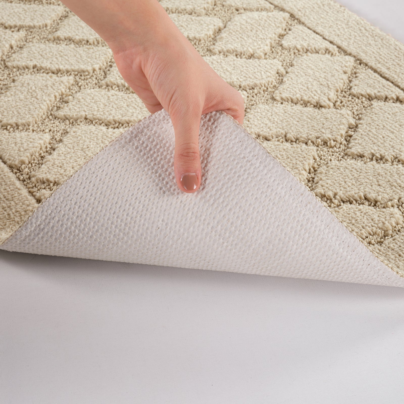 NILAH 2 Machine Washable Anti-Slip Bathroom Area Rugs