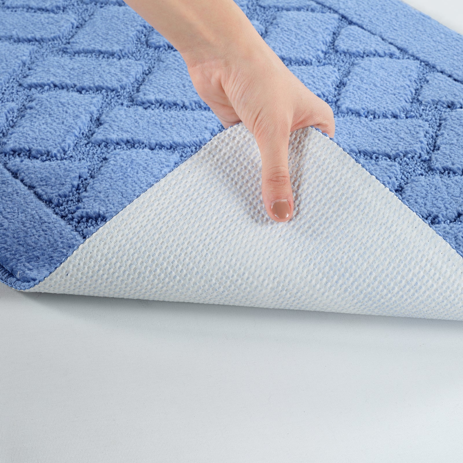 NILAH 2 Machine Washable Anti-Slip Bathroom Area Rugs