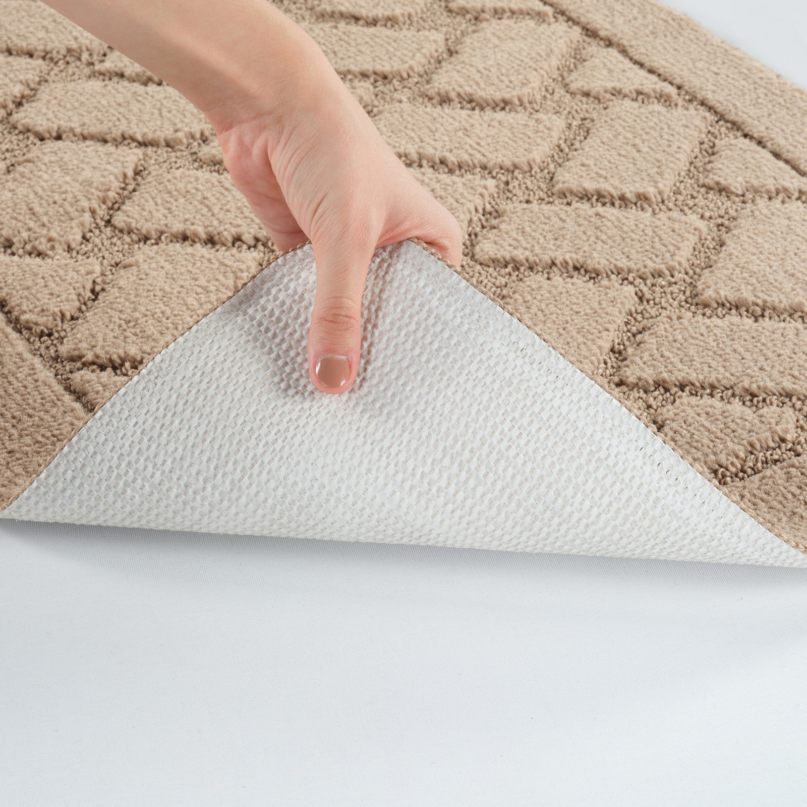 NILAH 2 Machine Washable Anti-Slip Bathroom Area Rugs