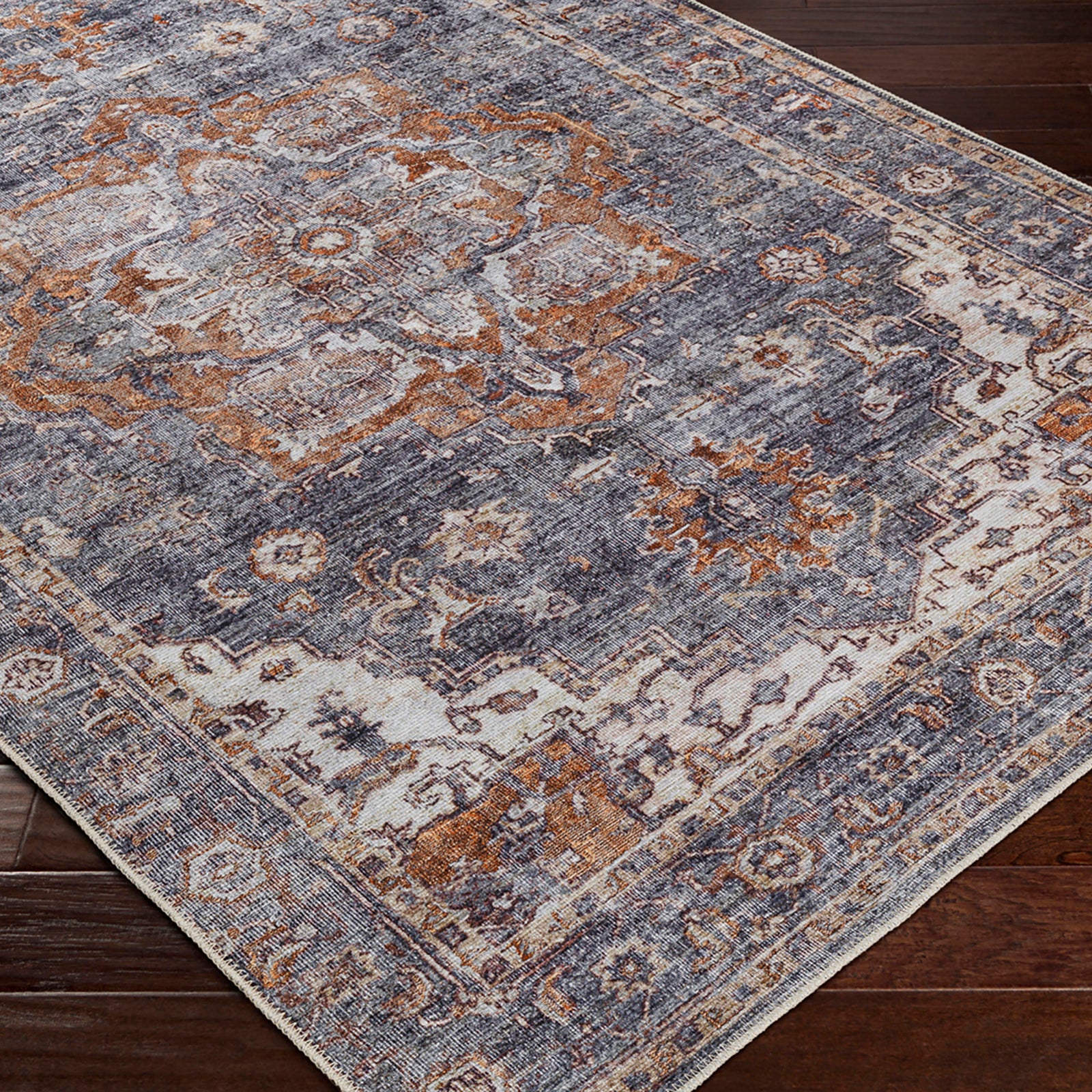 JEN Machine Washable Vintage Area Rug