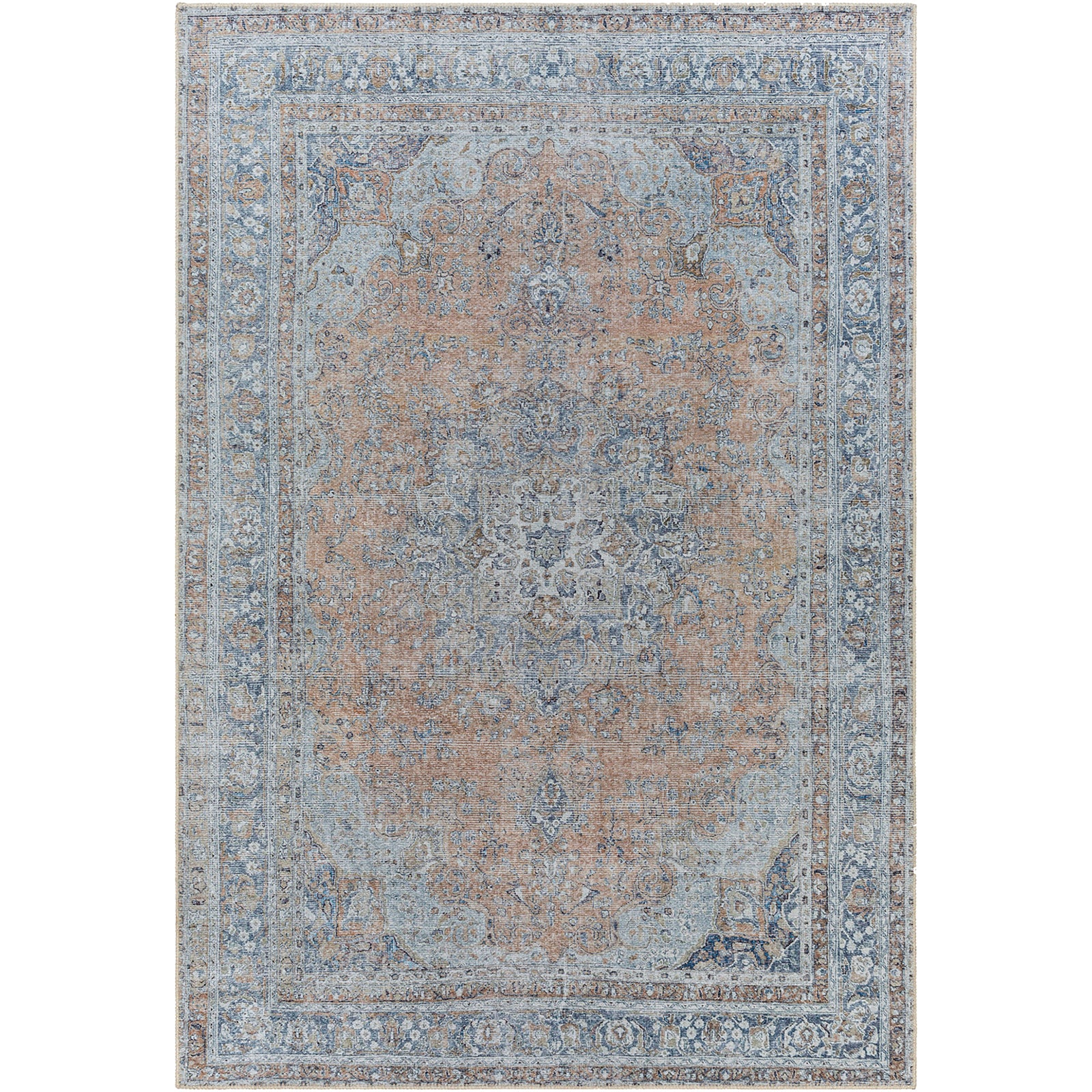 FLORA Machine Washable Vintage Area Rug
