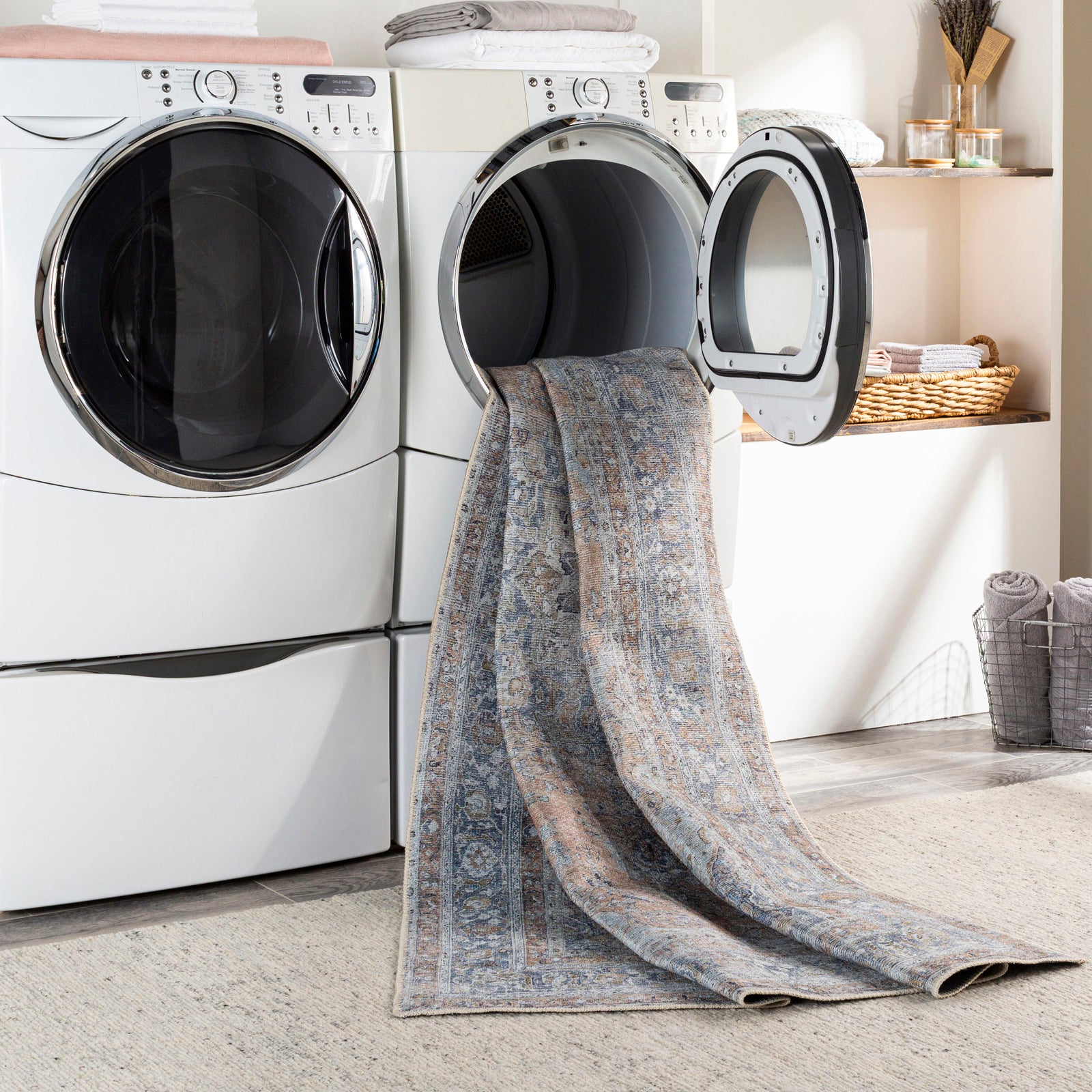 FLORA Machine Washable Vintage Area Rug