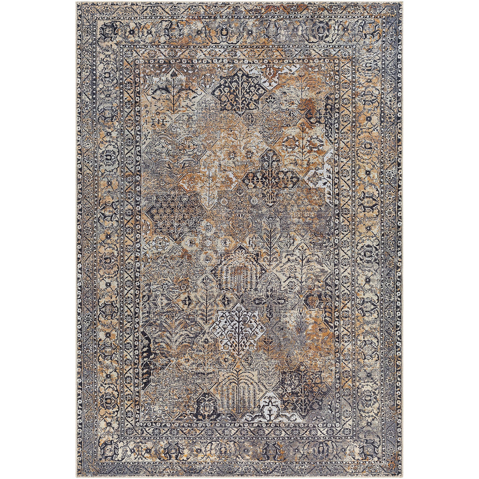 ERICA Machine Washable Vintage Area Rug