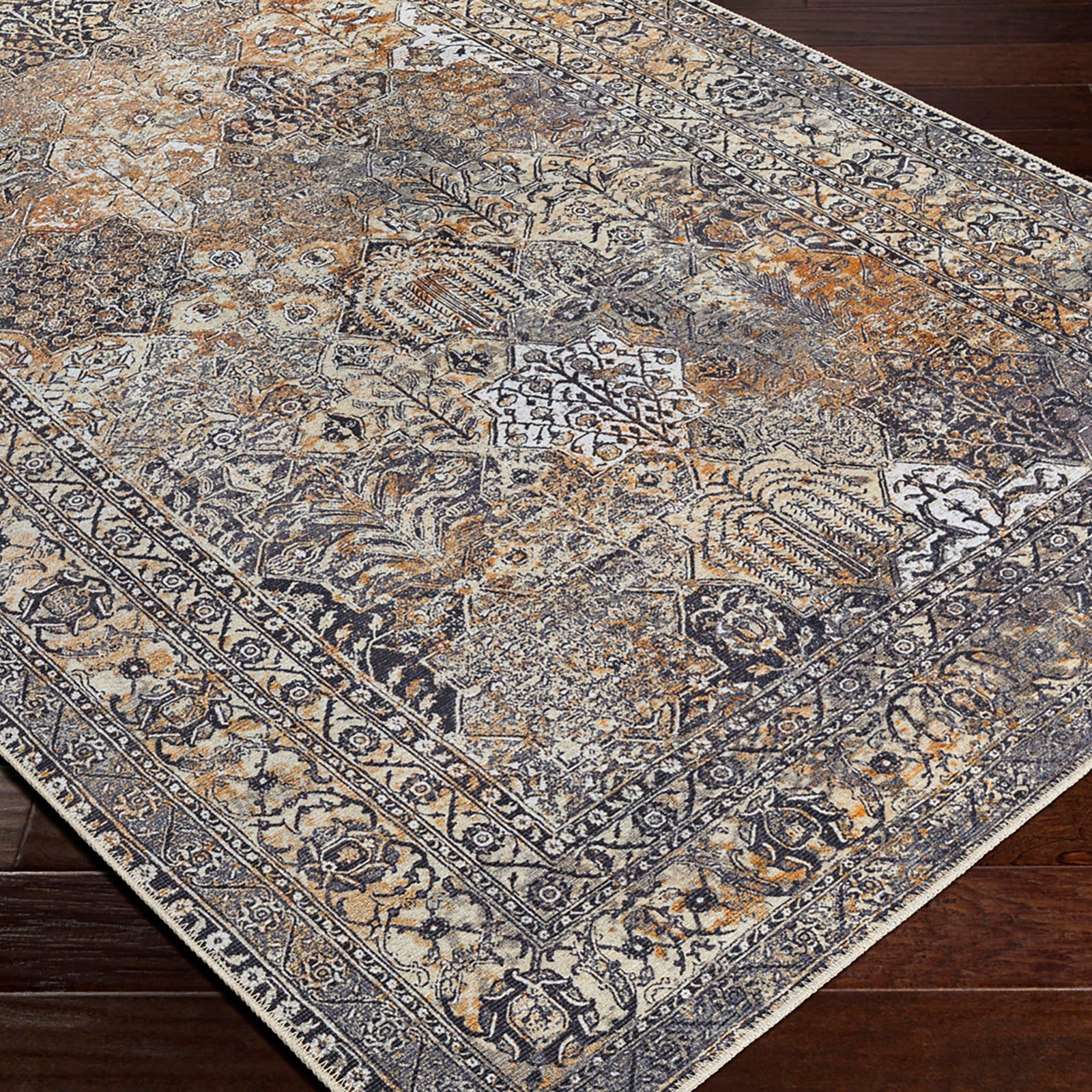 ERICA Machine Washable Vintage Area Rug