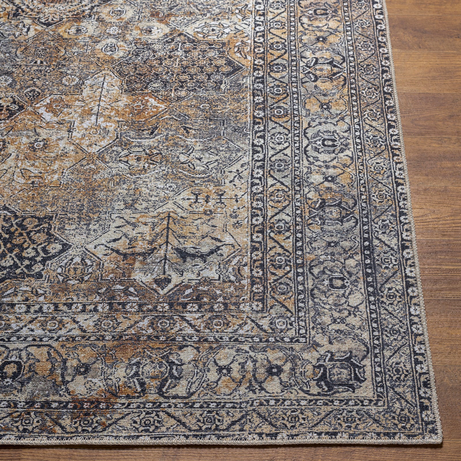 ERICA Machine Washable Vintage Area Rug