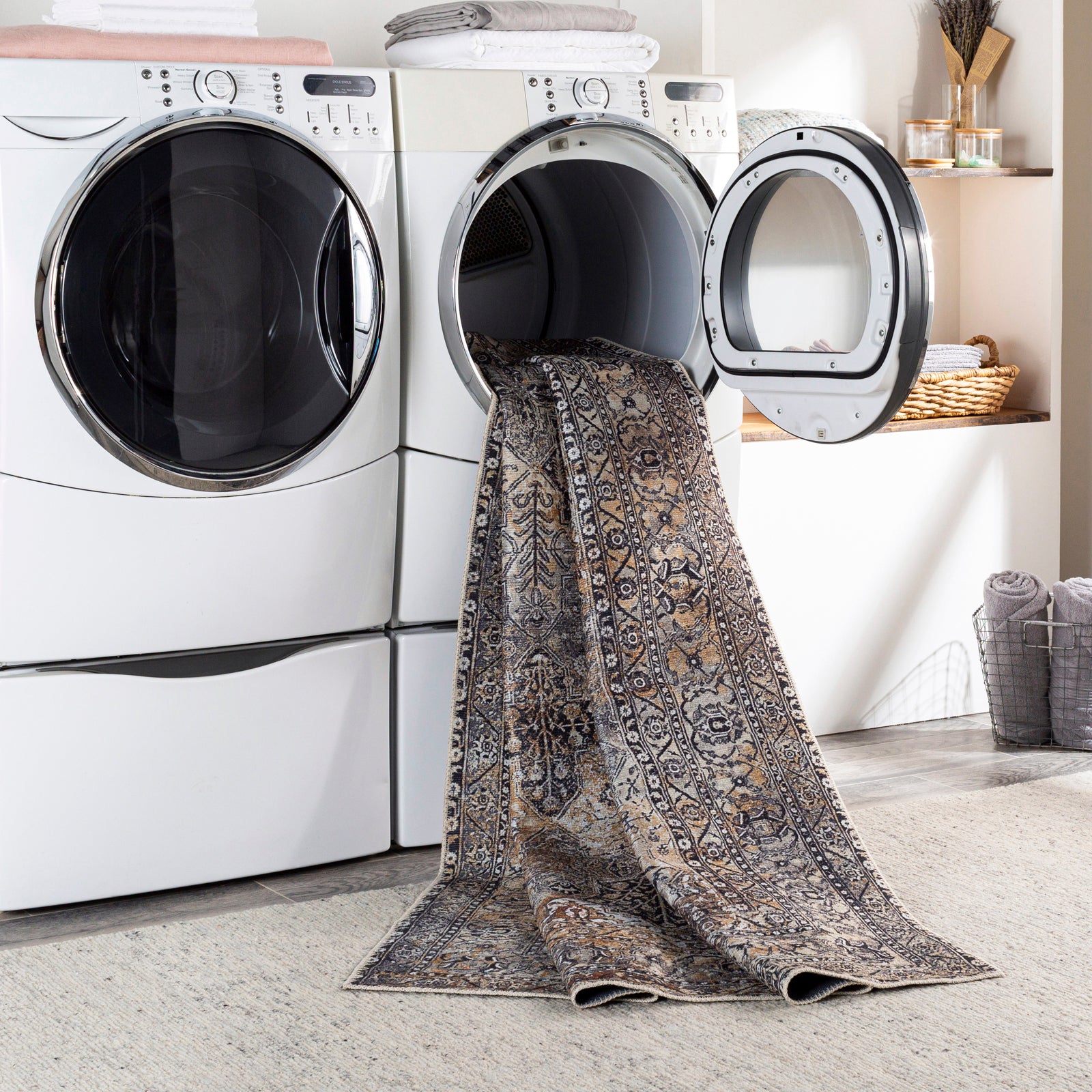 ERICA Machine Washable Vintage Area Rug