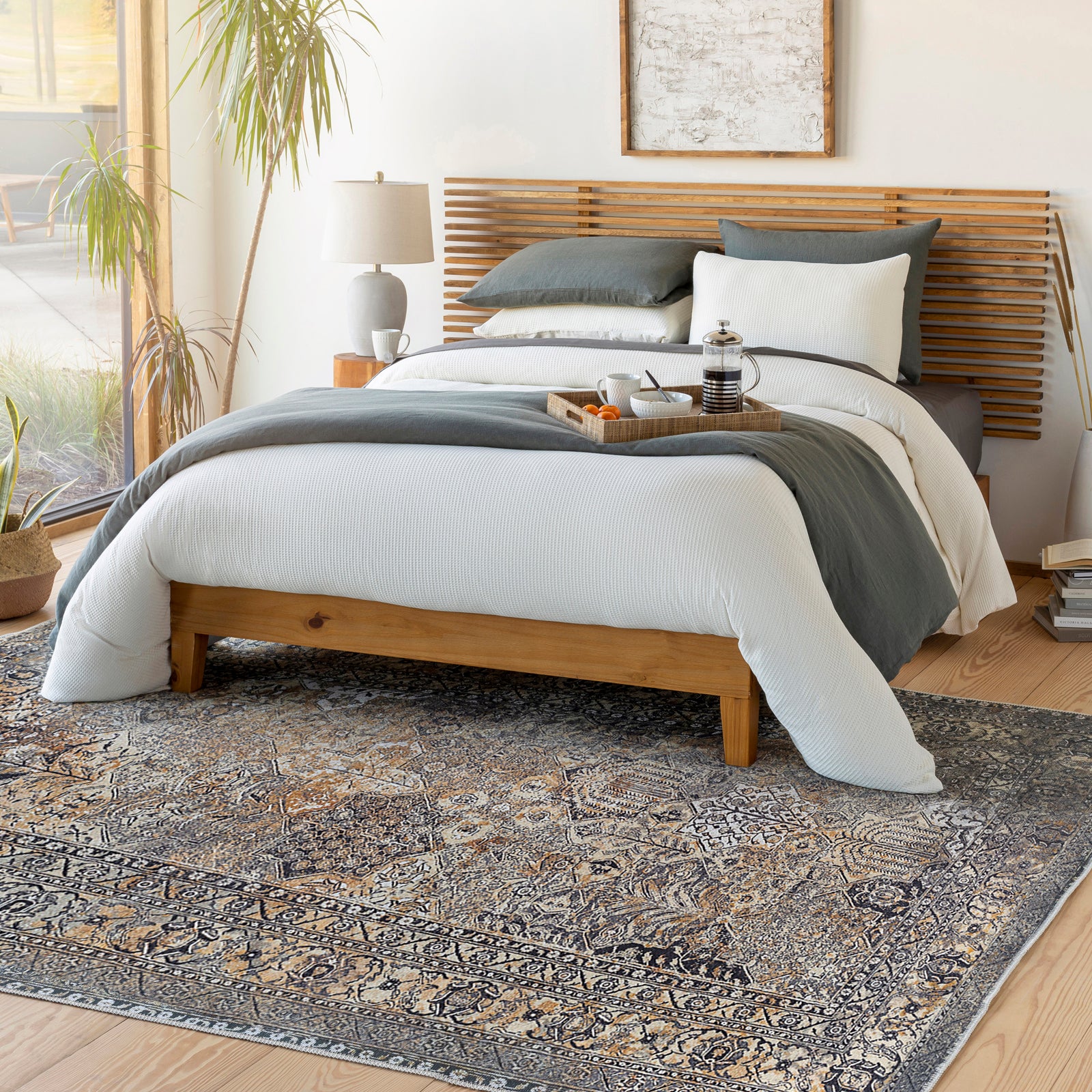 ERICA Machine Washable Vintage Area Rug