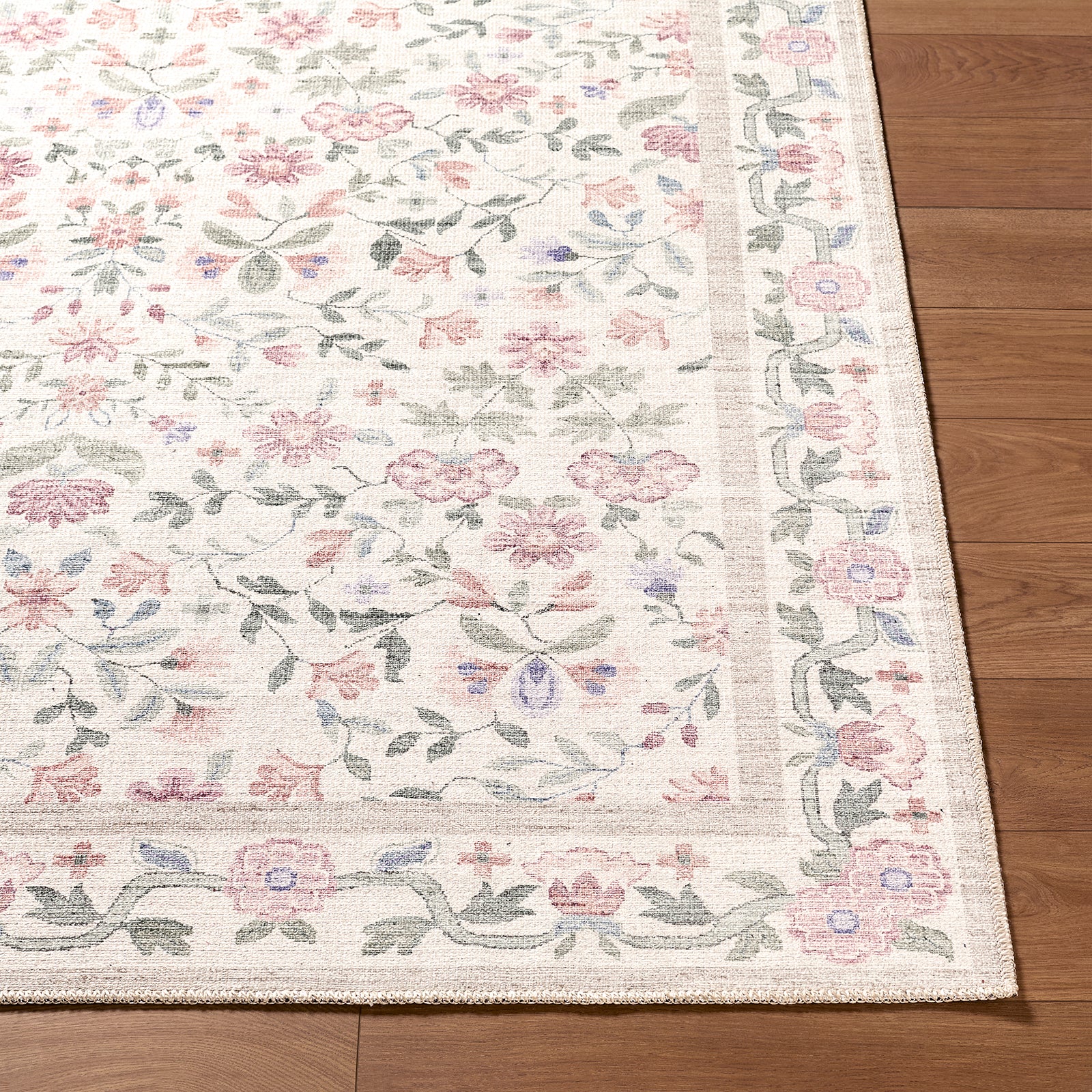Machine Washable Modern Blue Rug