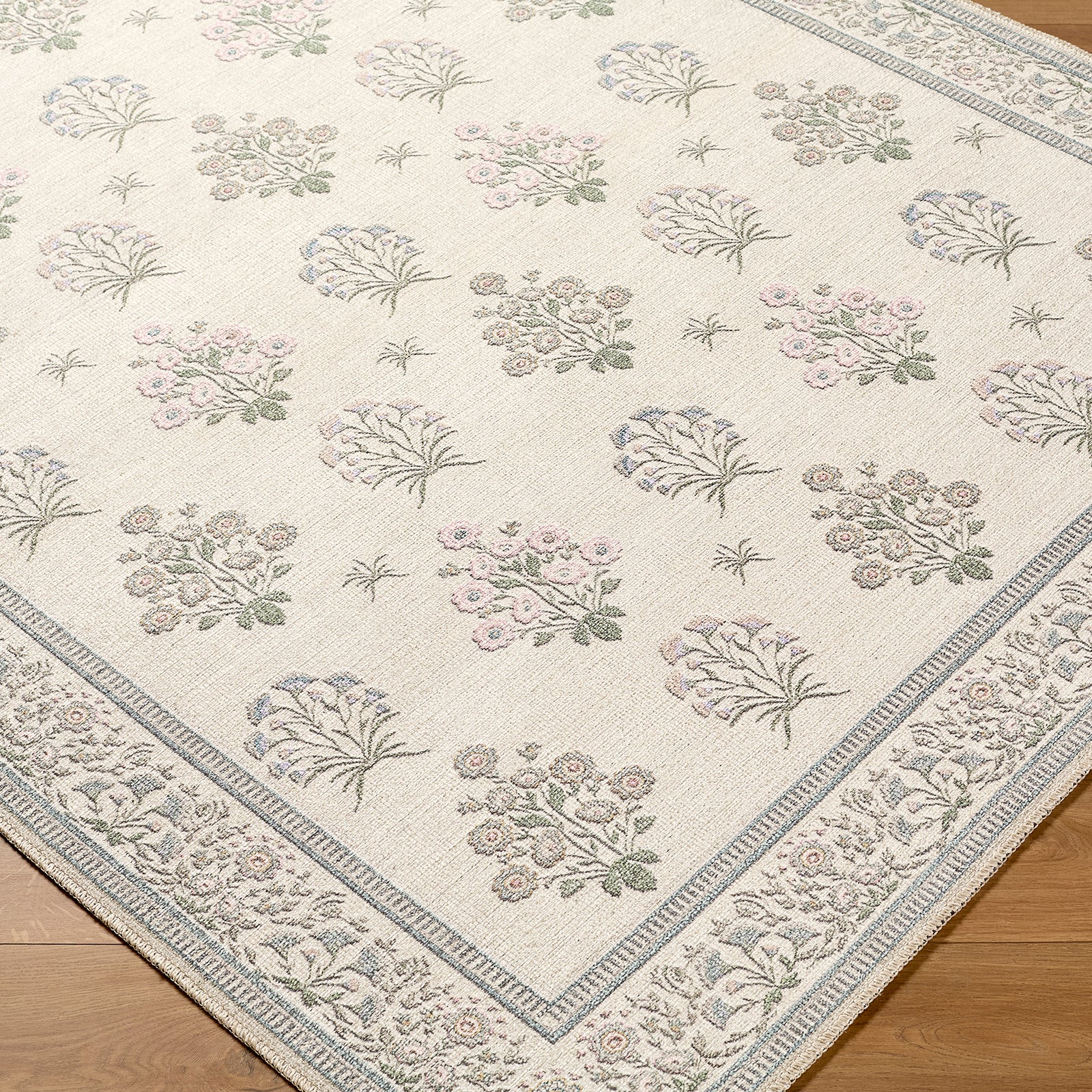 Machine Washable Modern Ivory Rug