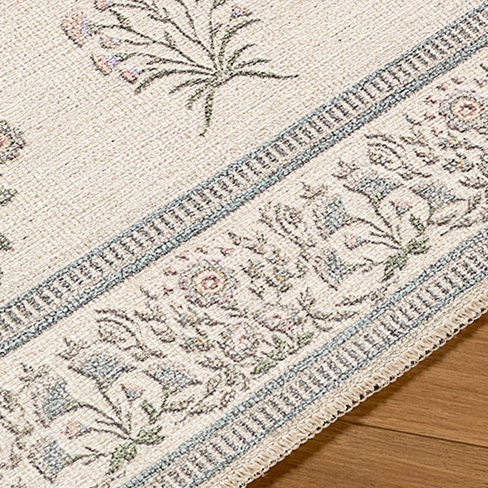 Thistle Washable Modern Floral Living Dining Rug