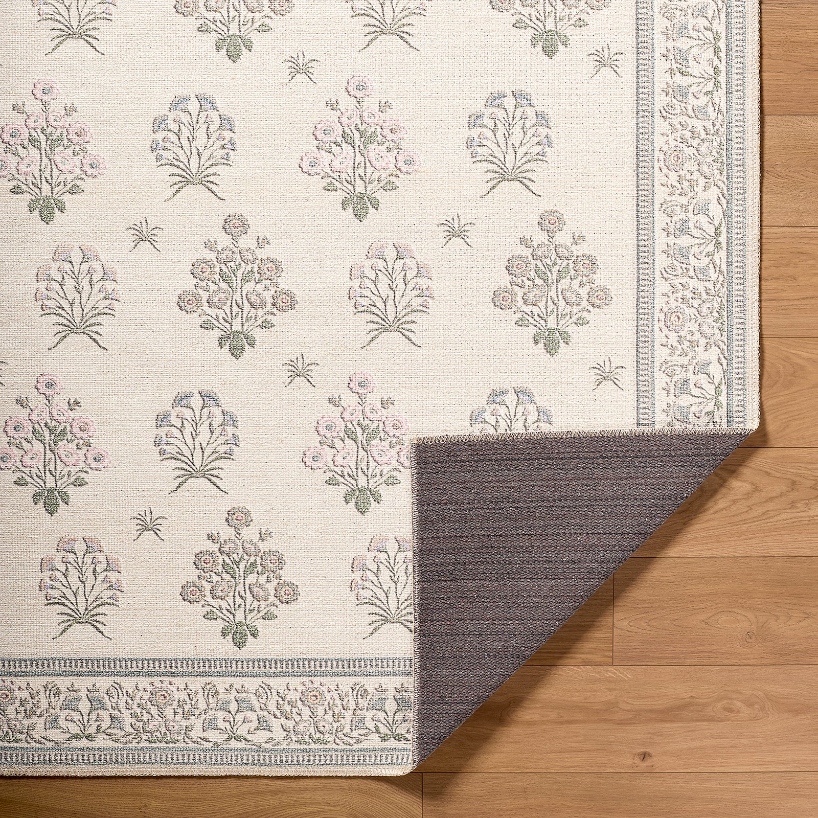 Machine Washable Modern Ivory Rug