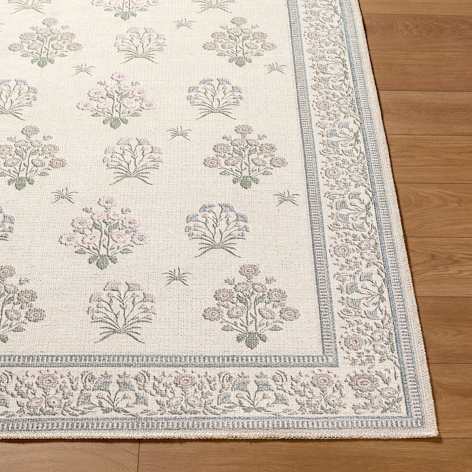 Machine Washable Modern Ivory Rug