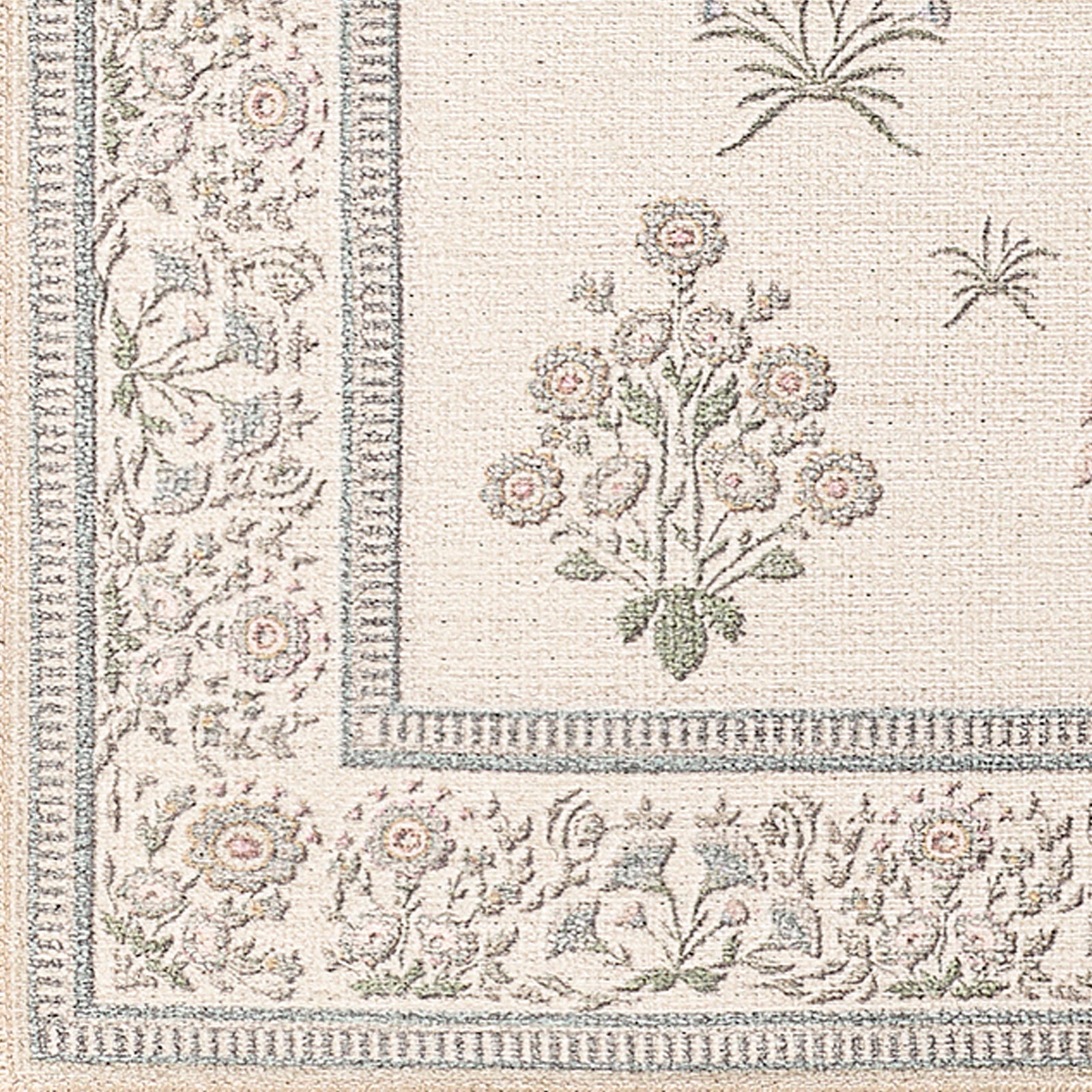 Thistle Washable Modern Floral Living Dining Rug