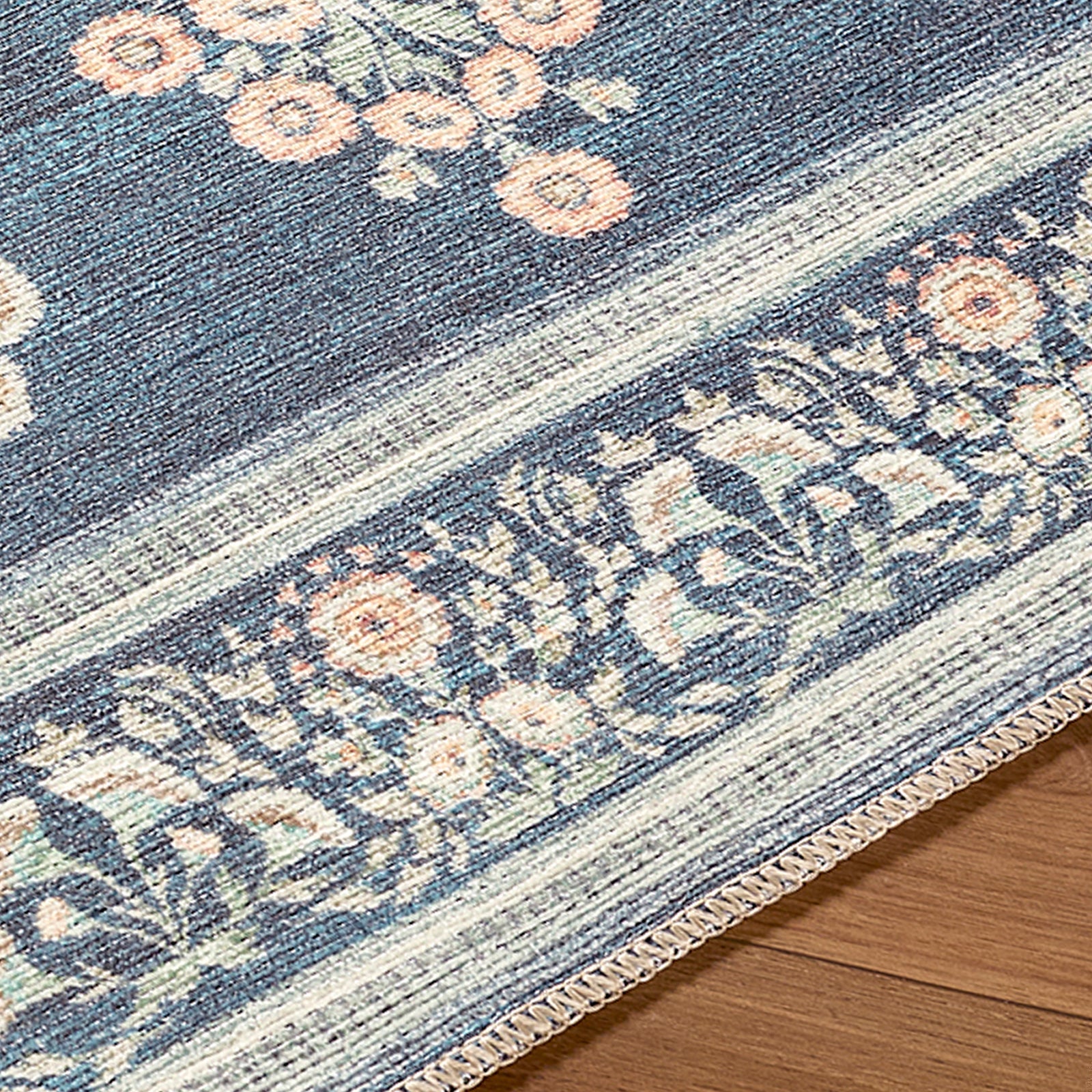 Thistle Washable Modern Floral Living Dining Rug