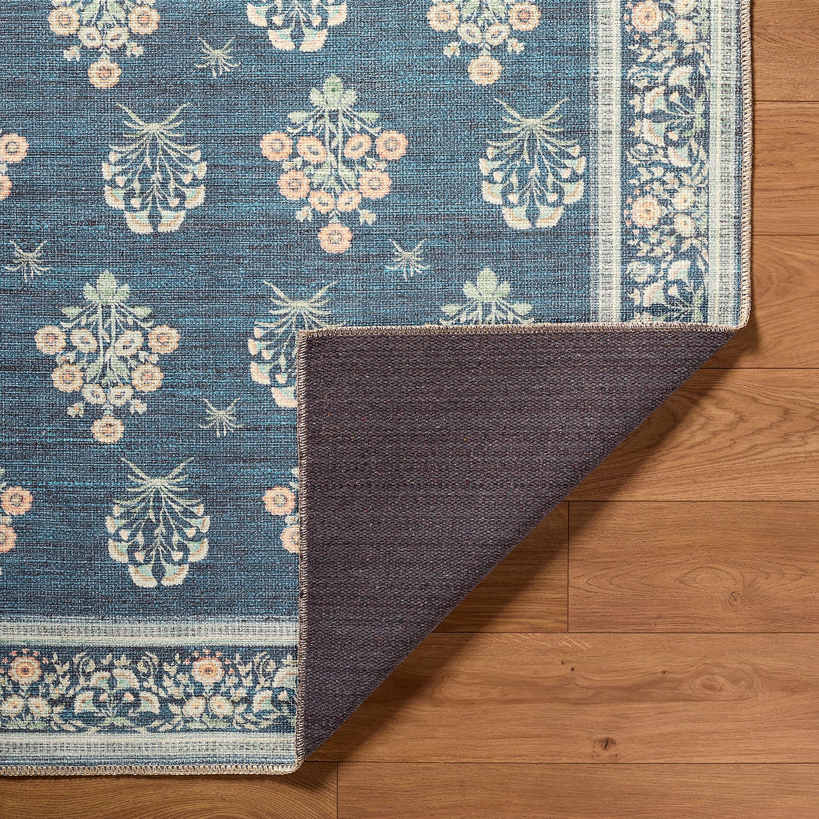 Thistle Washable Modern Floral Living Dining Rug