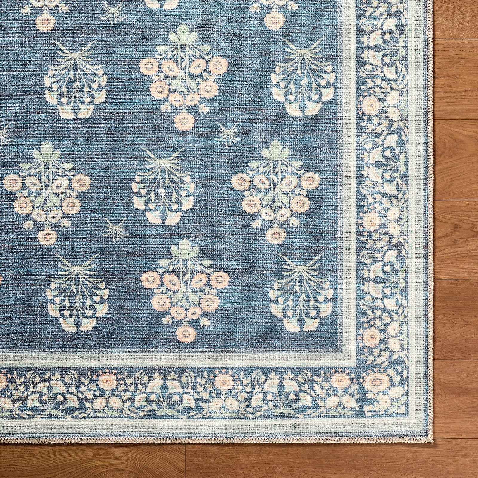 Thistle Washable Modern Floral Living Dining Rug