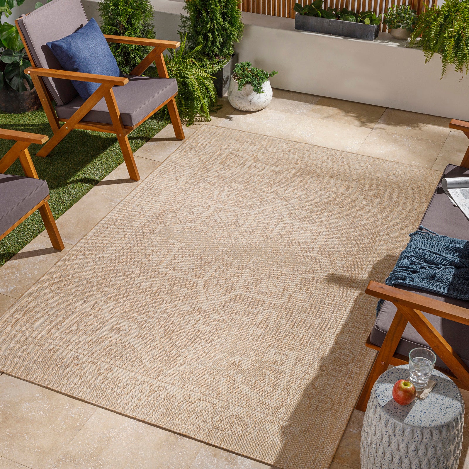 GENA In- /Outdoor Jute-Look Rug