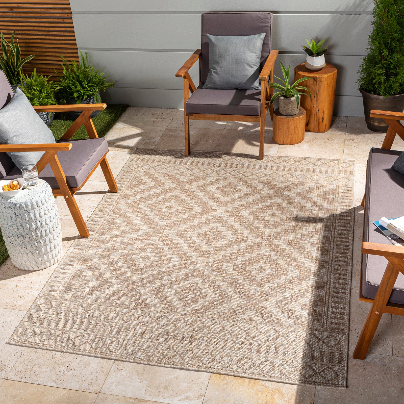 TRICIA In- /Outdoor Jute-Look Rug