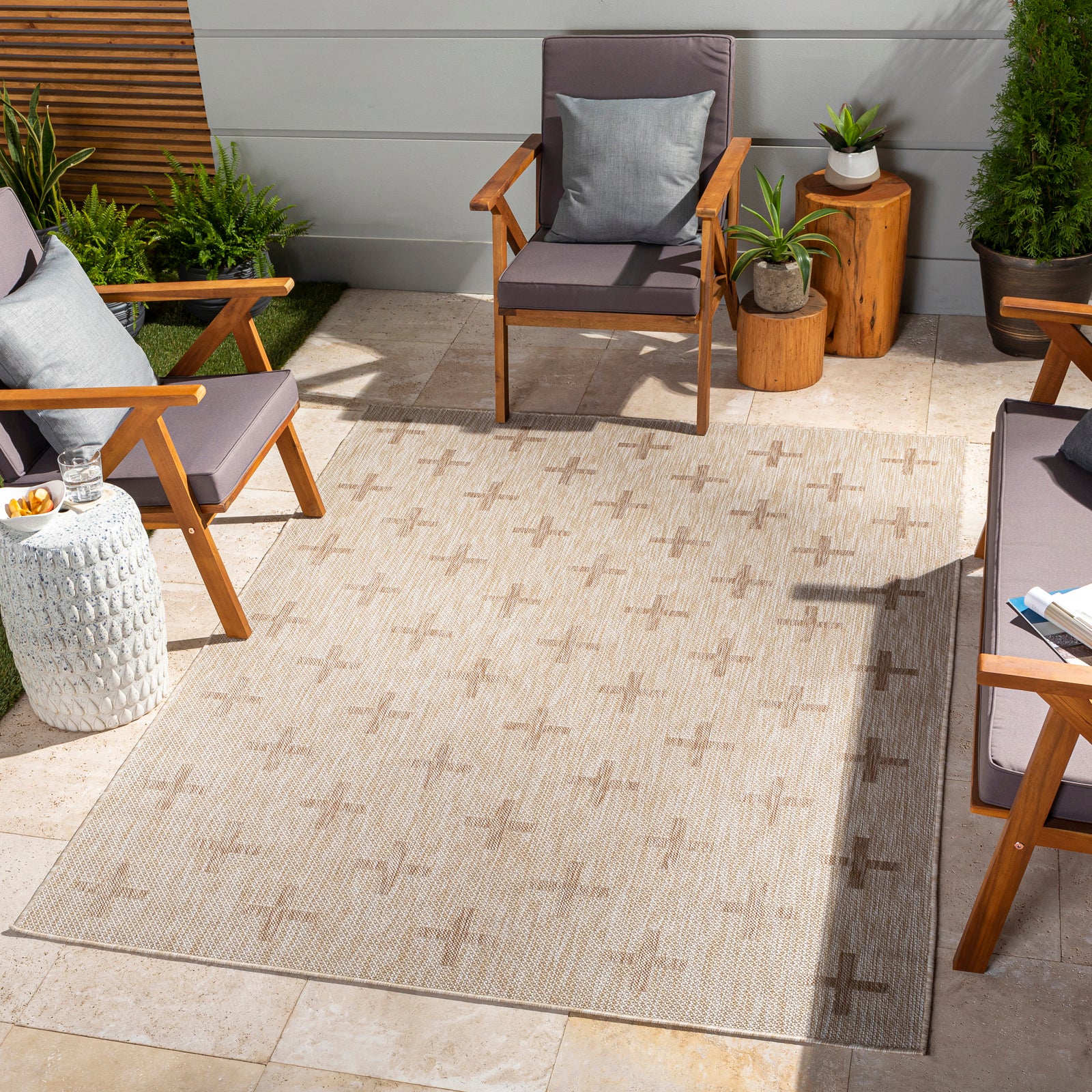 GAVINA In- /Outdoor Jute-Look Rug