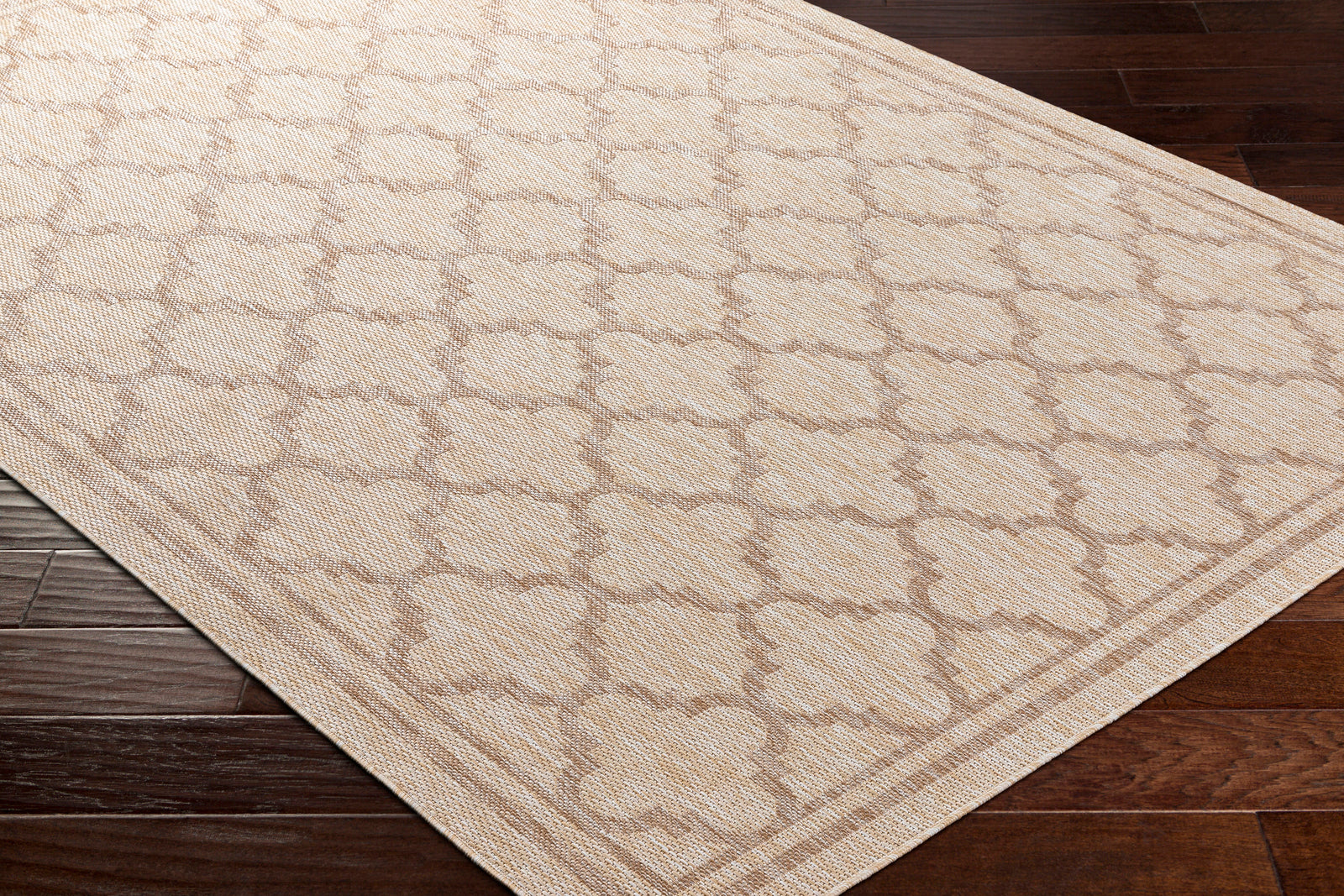 MAYA In- & Outdoor Traditional Jute-Look Beige Area Rug