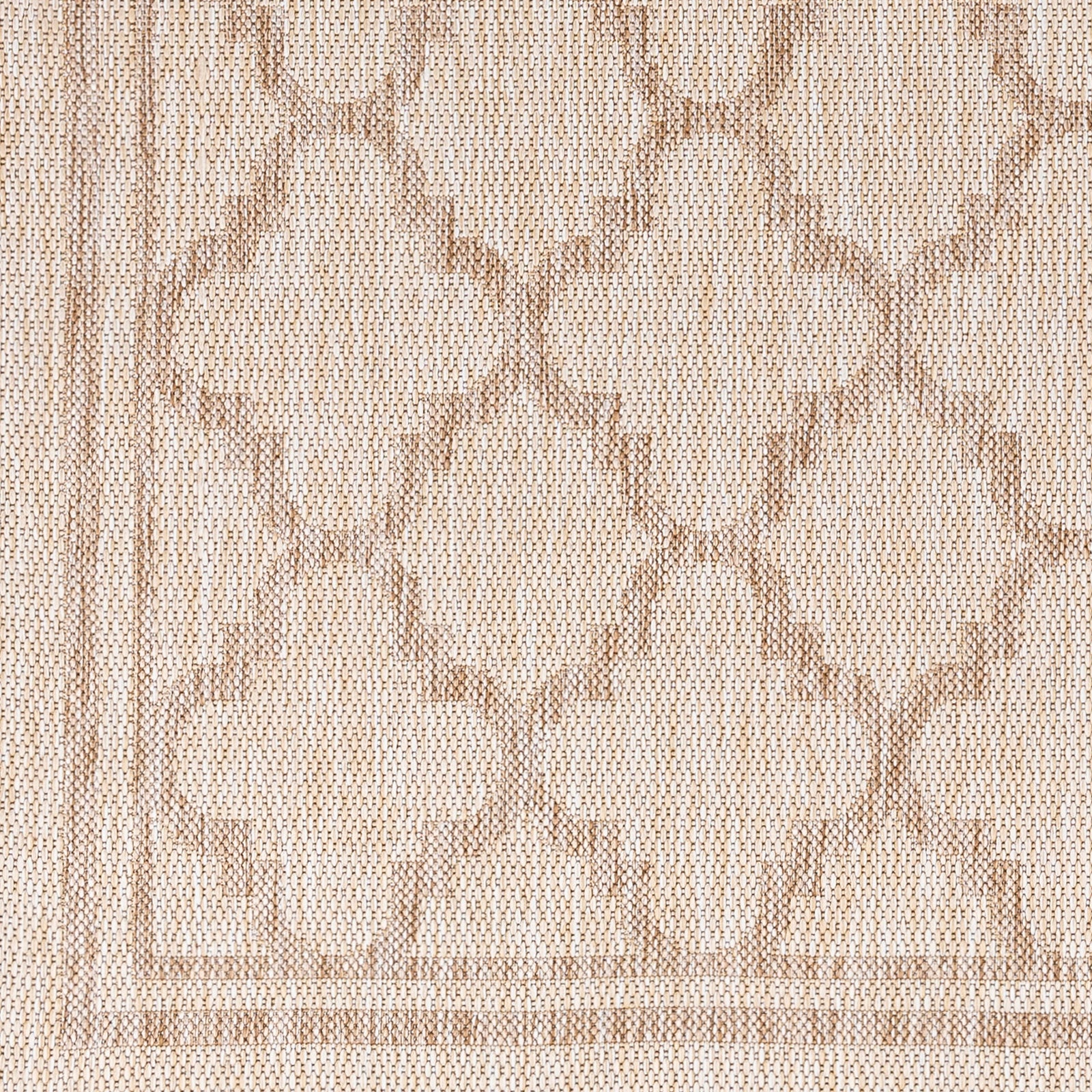 MAYA In- & Outdoor Traditional Jute-Look Beige Area Rug