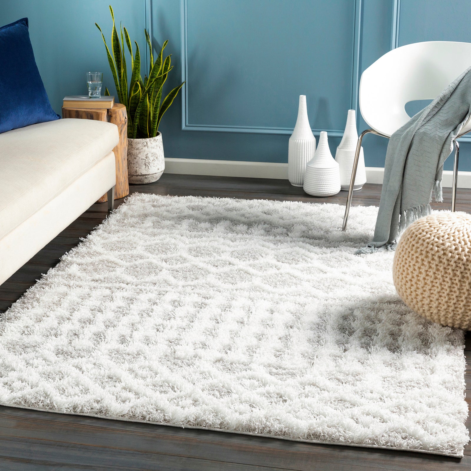 NOUR Boho Shaggy Area Rug
