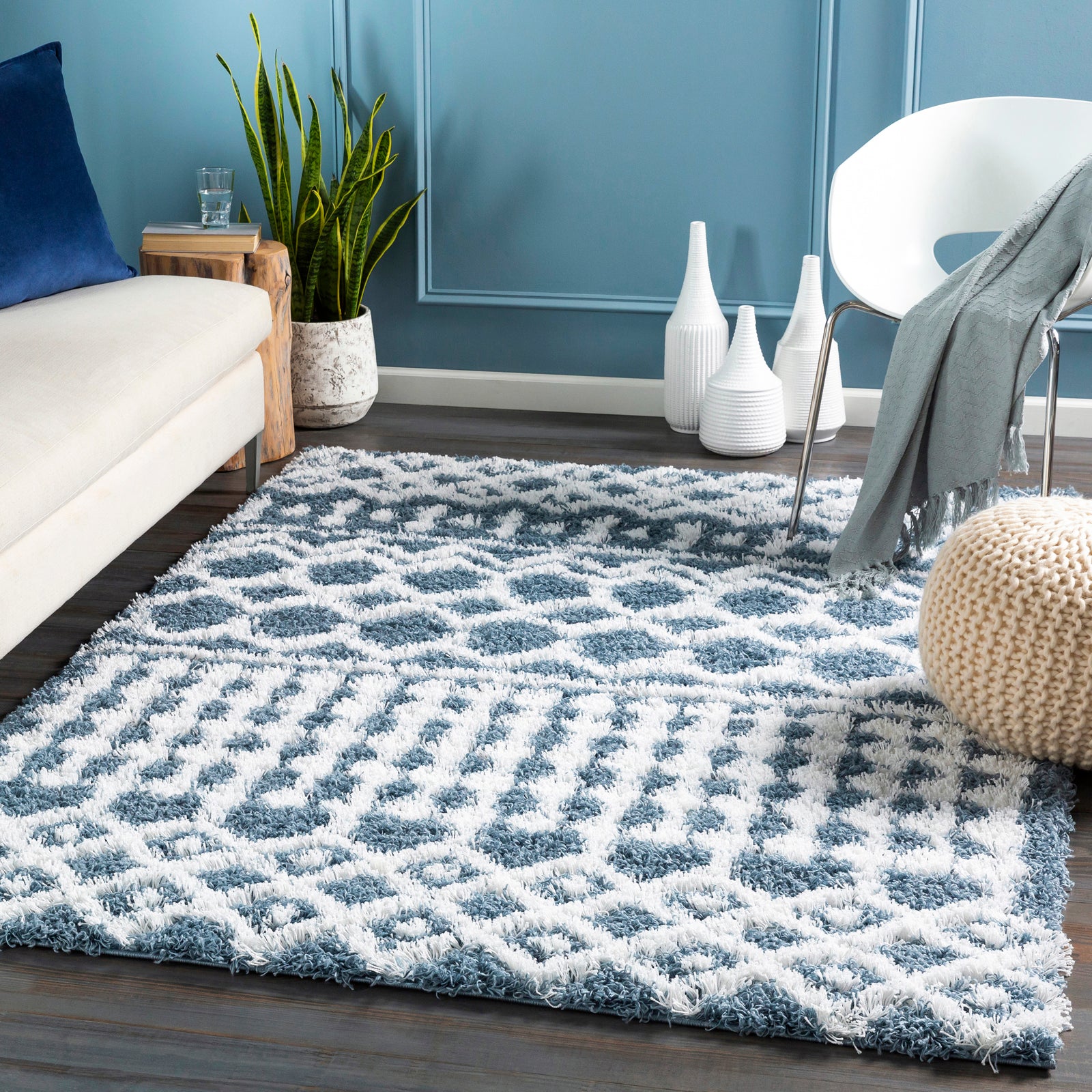 NOUR Boho Shaggy Area Rug