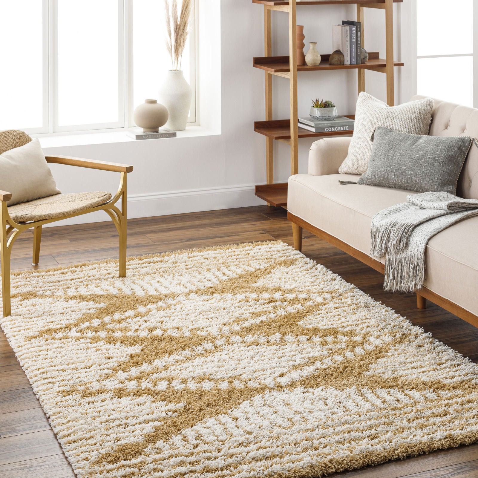 NURIA Boho Shaggy Area Rug
