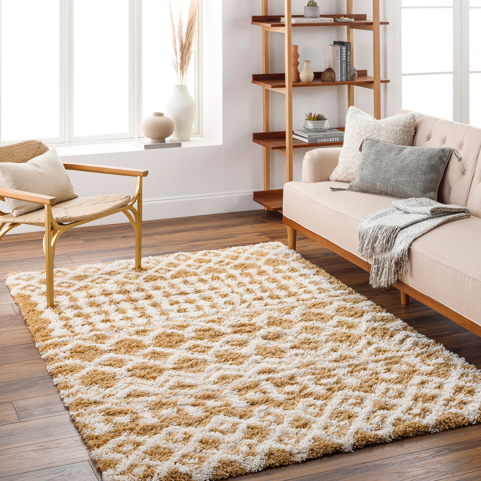 NOUR Boho Shaggy Area Rug