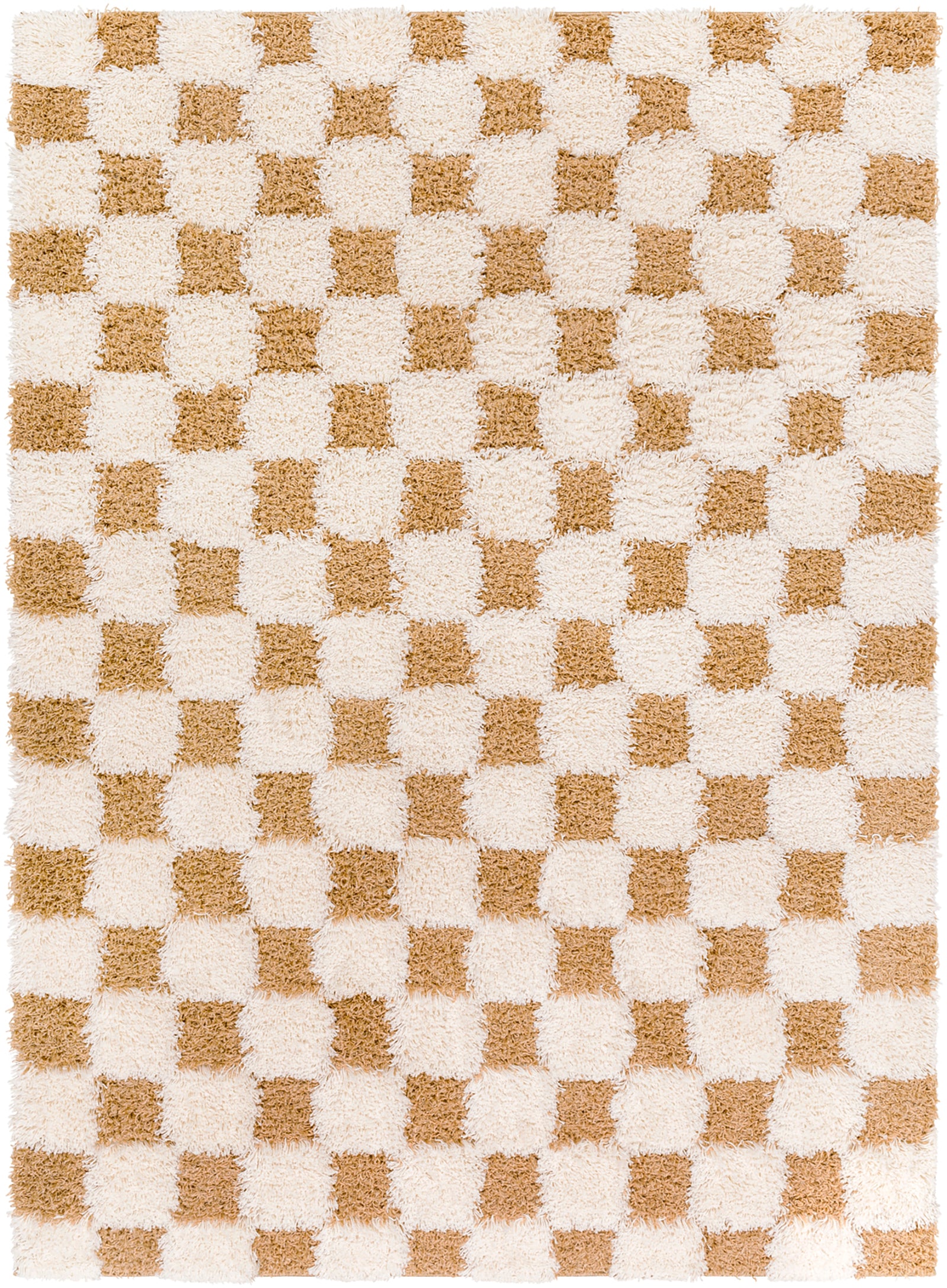 WILLA Modern Shaggy Checkered Area Rug