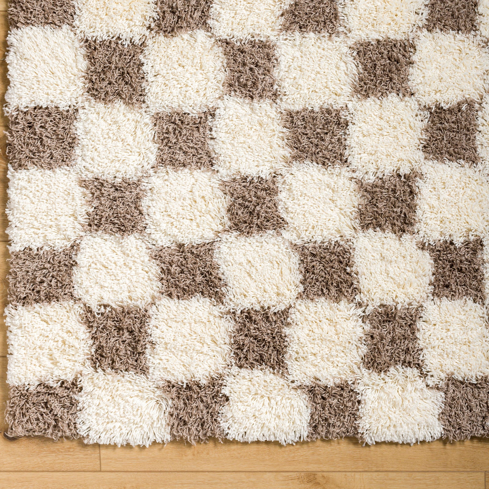 WILLA Modern Shaggy Checkered Runenr Rug