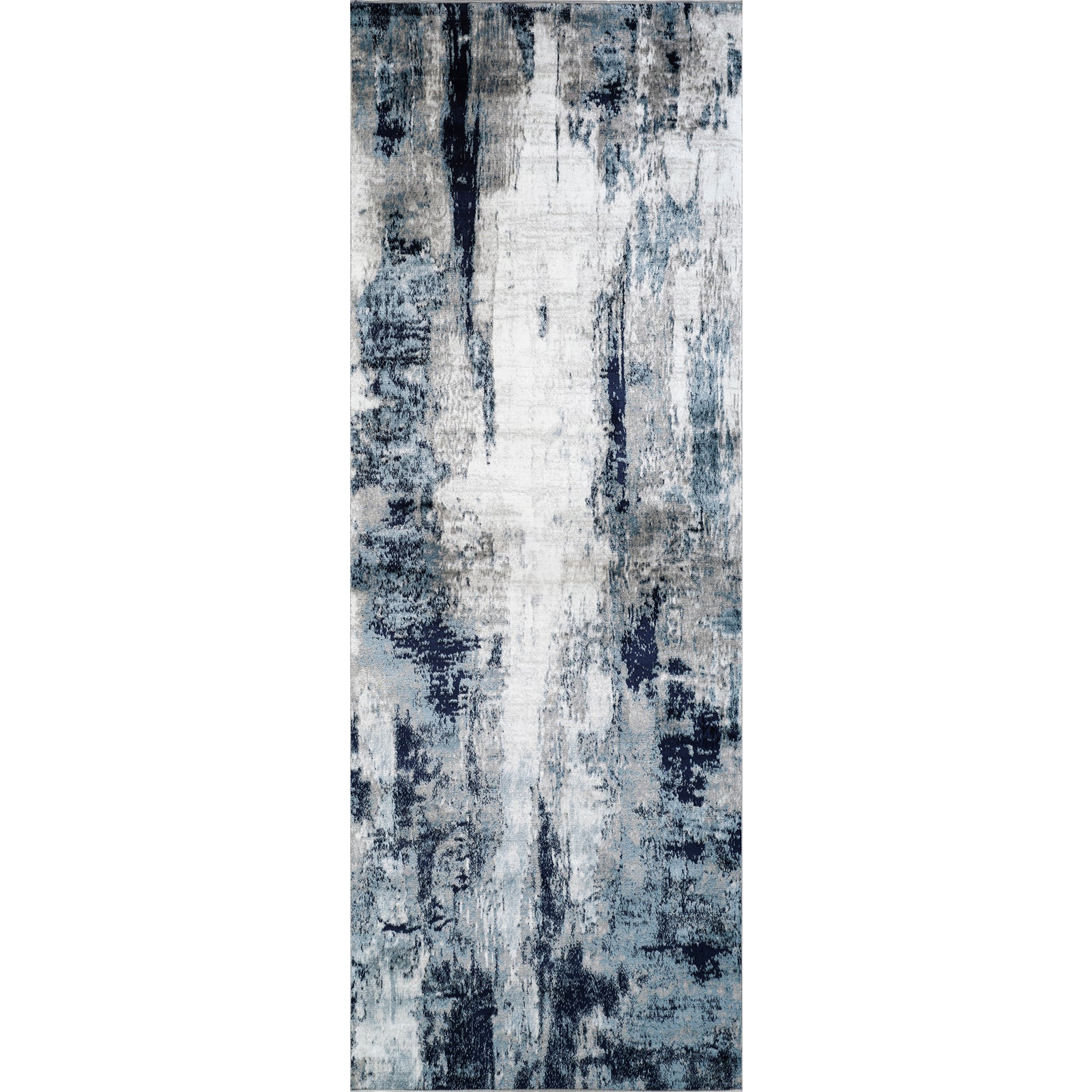 GIULIA Abstract Modern Marble Aqua/Navy Area Rug
