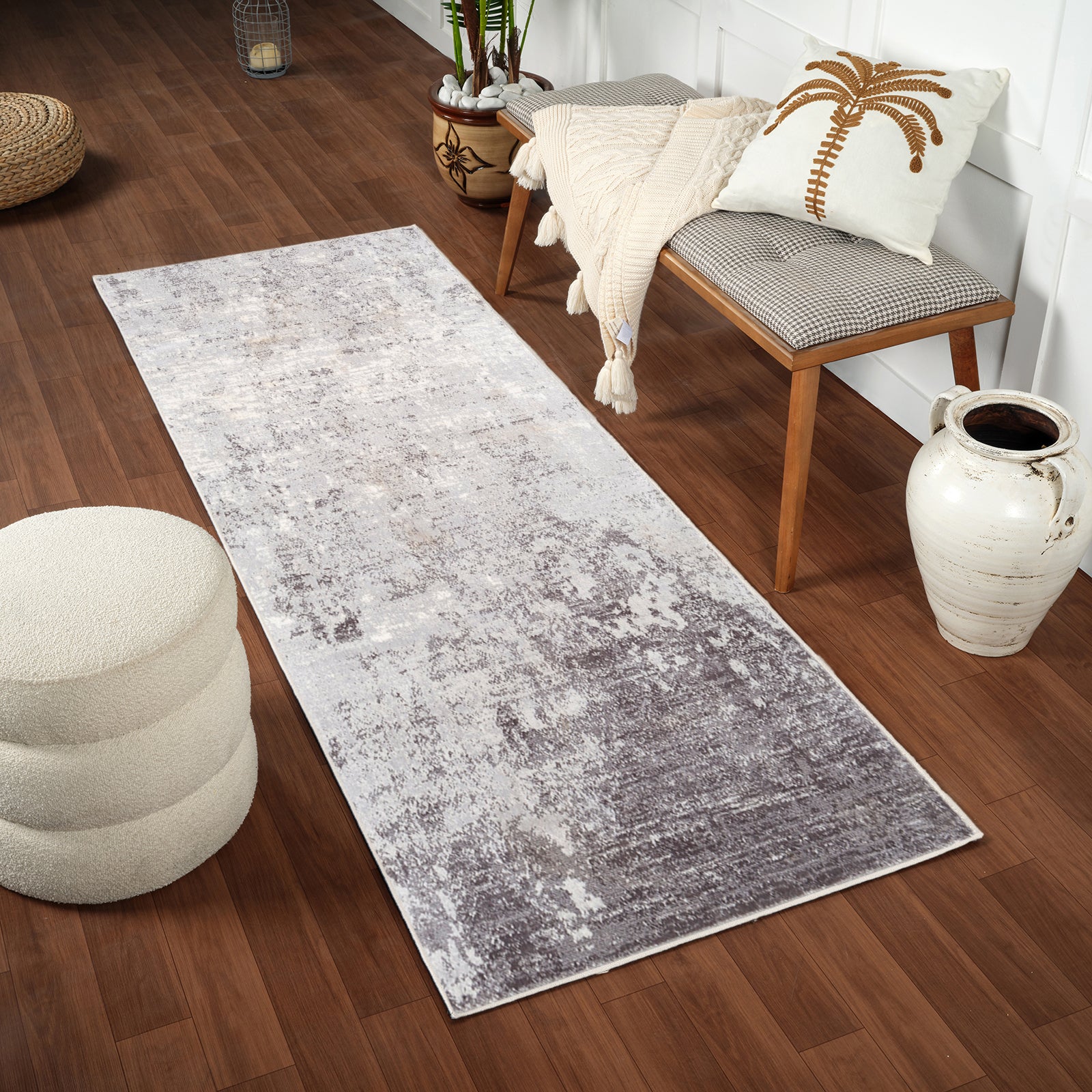 GIULIA Abstract Modern Marble Aqua/Navy Area Rug